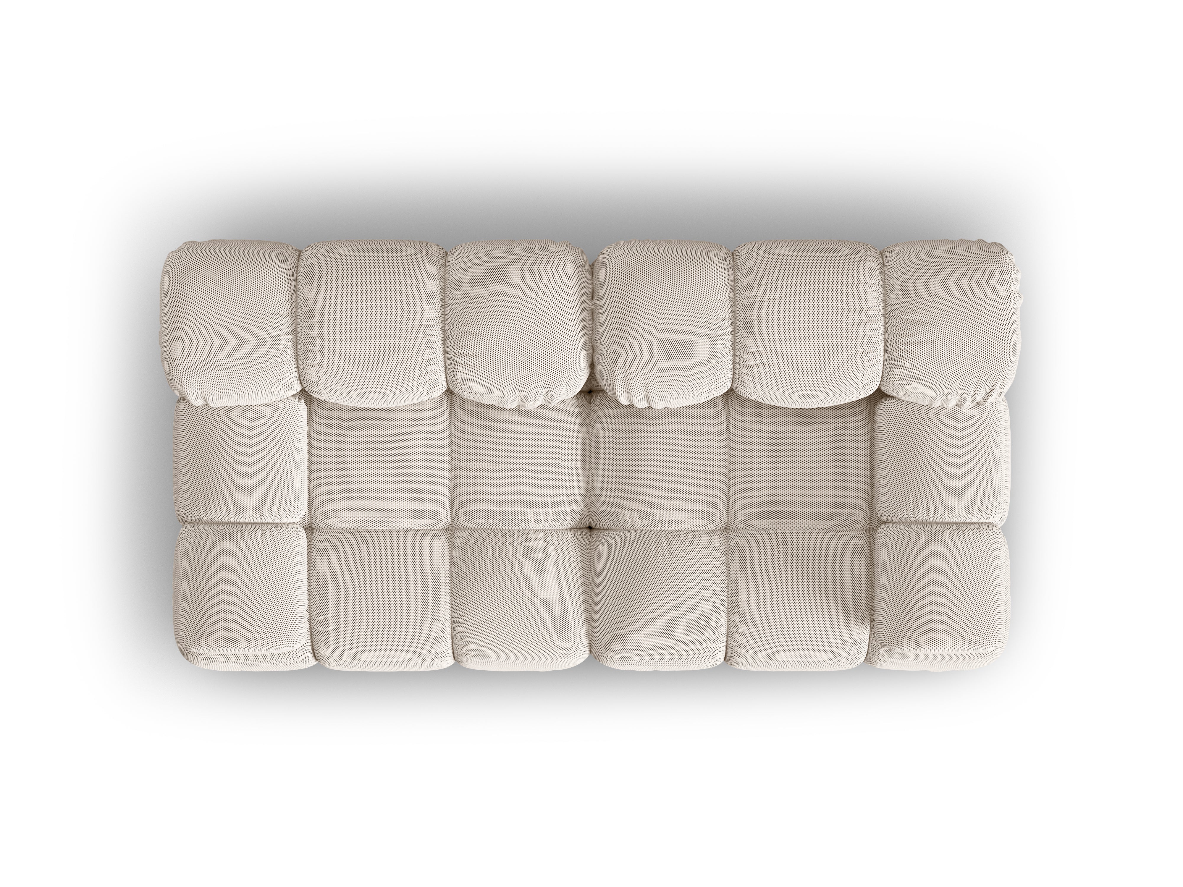 Modulaire 2-zitsbank BELLIS in beige 3D-stof