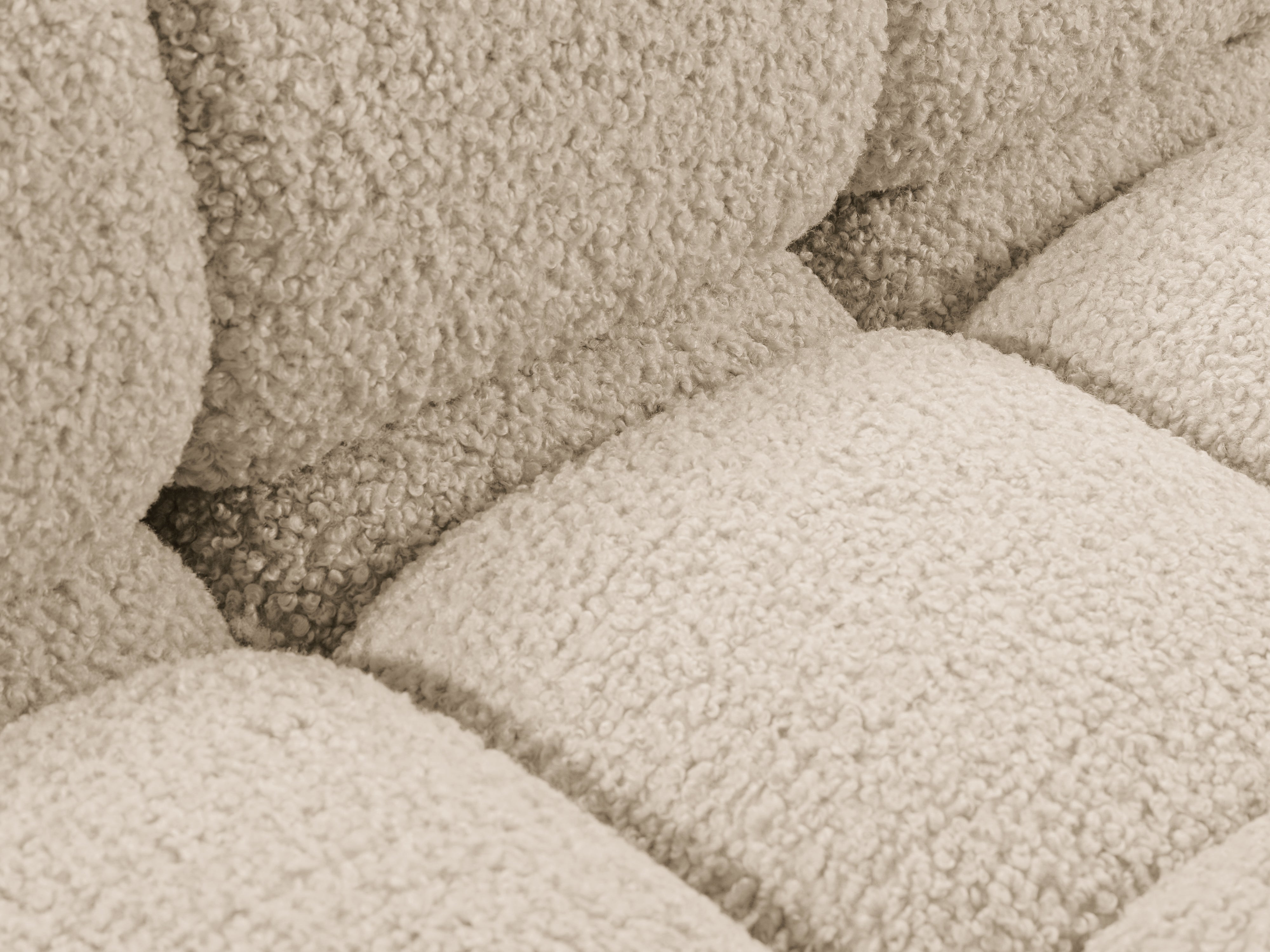 Modulaire 2-zitsbank BELLIS in beige bouclé