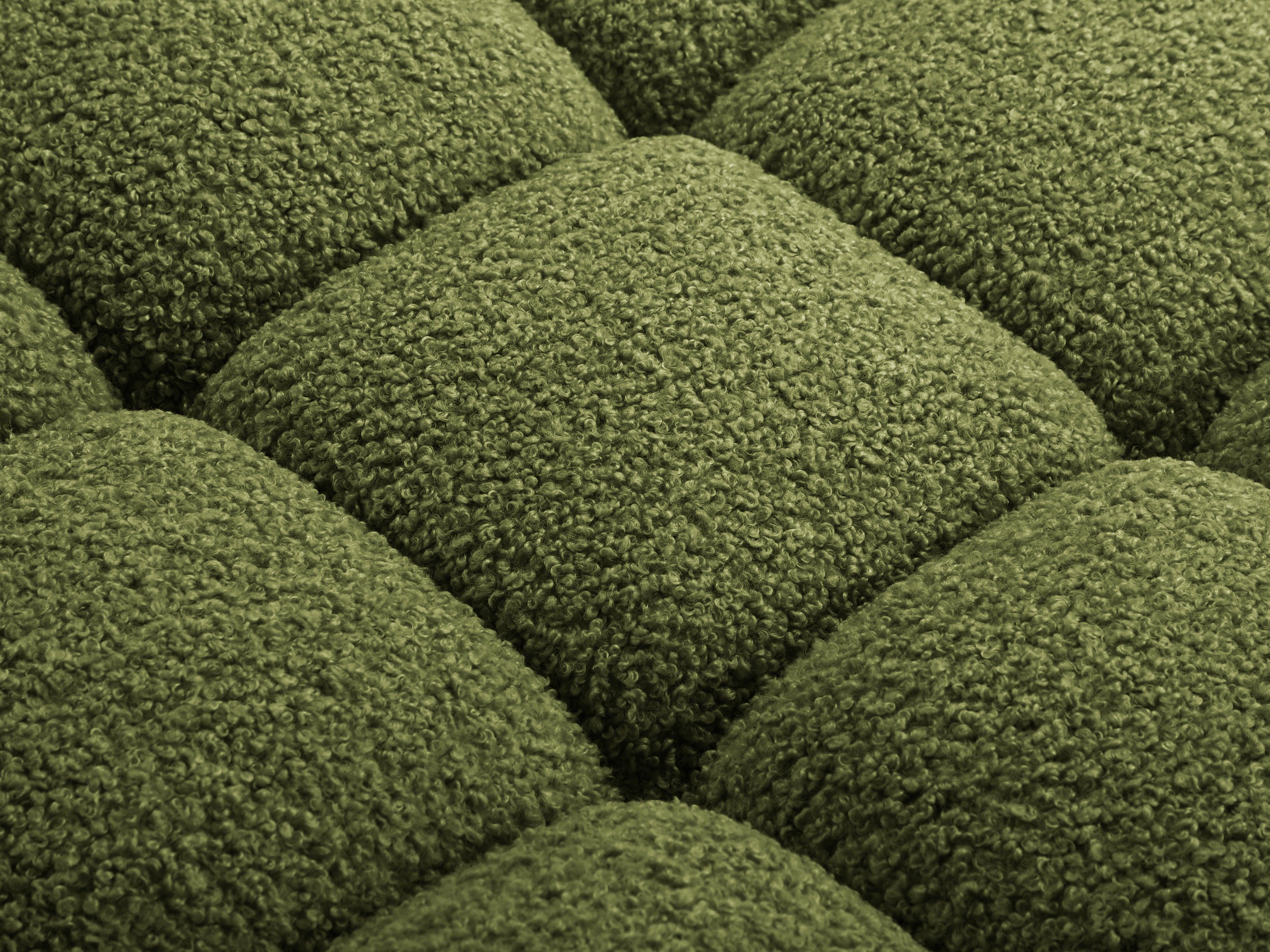 Modulaire 2-zitsbank BELLIS in groene boucle