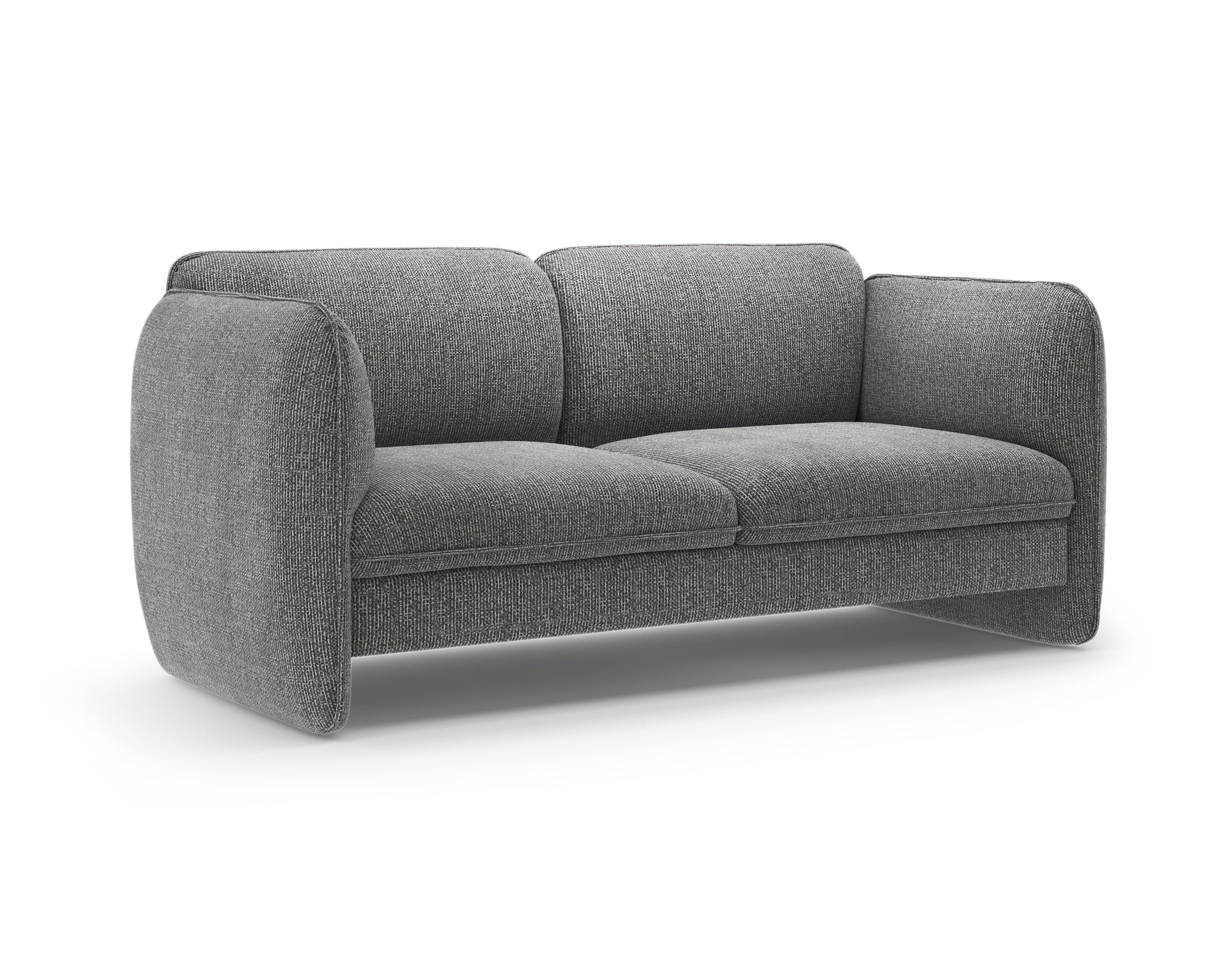 Sofa 2-zits GEORGIA donkergrijs chenille