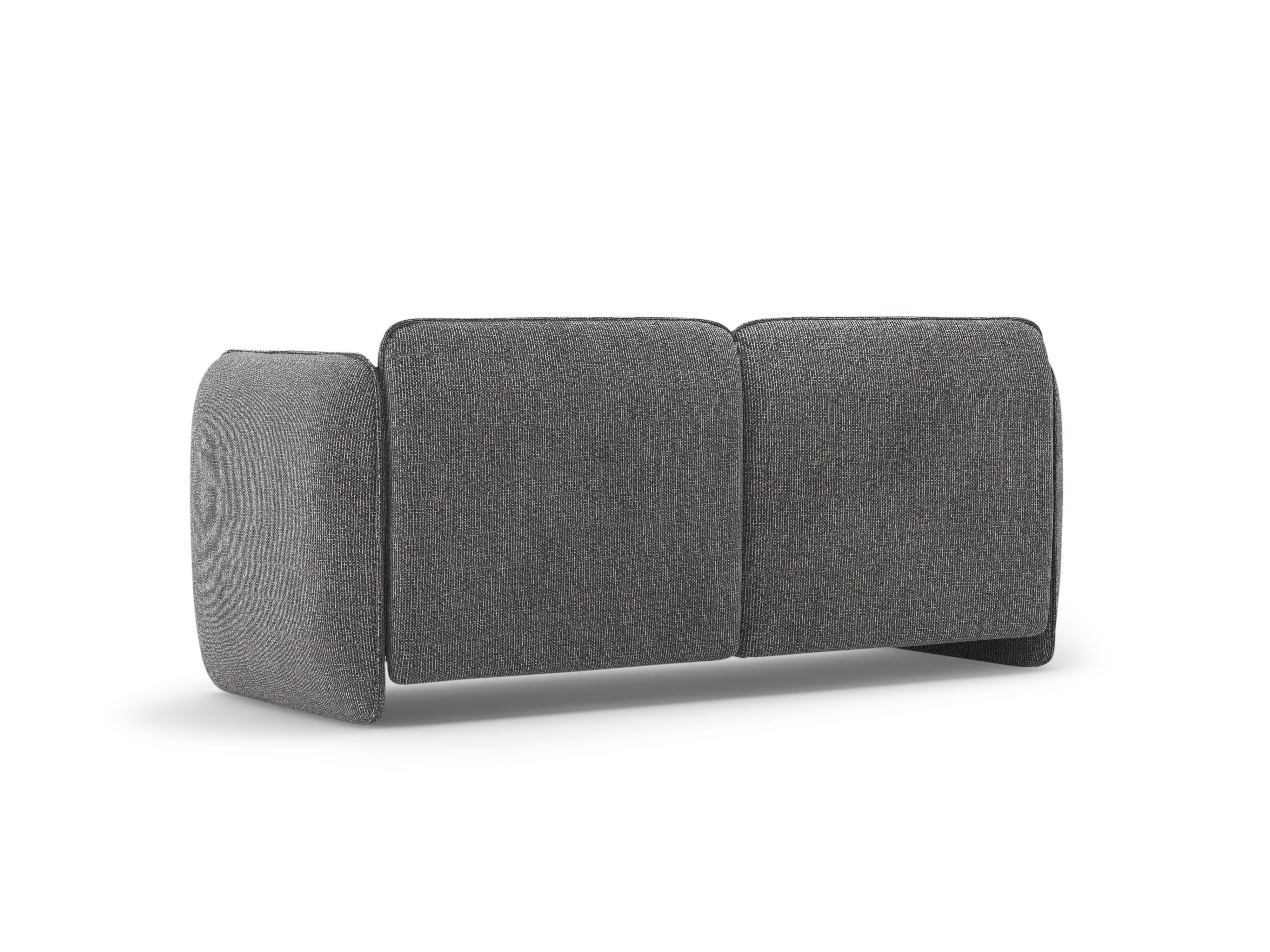 Sofa 2-zits GEORGIA donkergrijs chenille