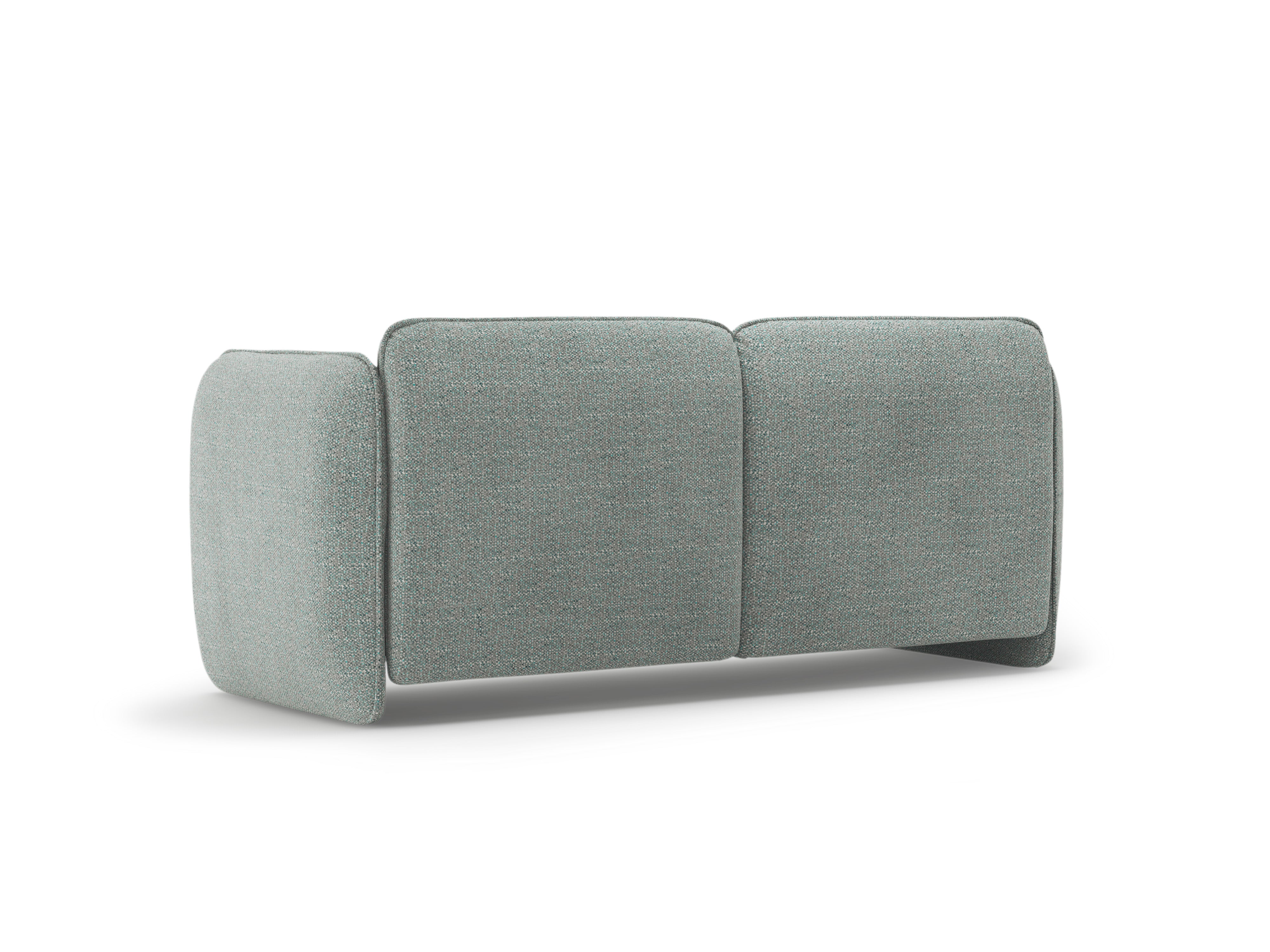Sofa 2-zits GEORGIA in gedempt blauw chenille