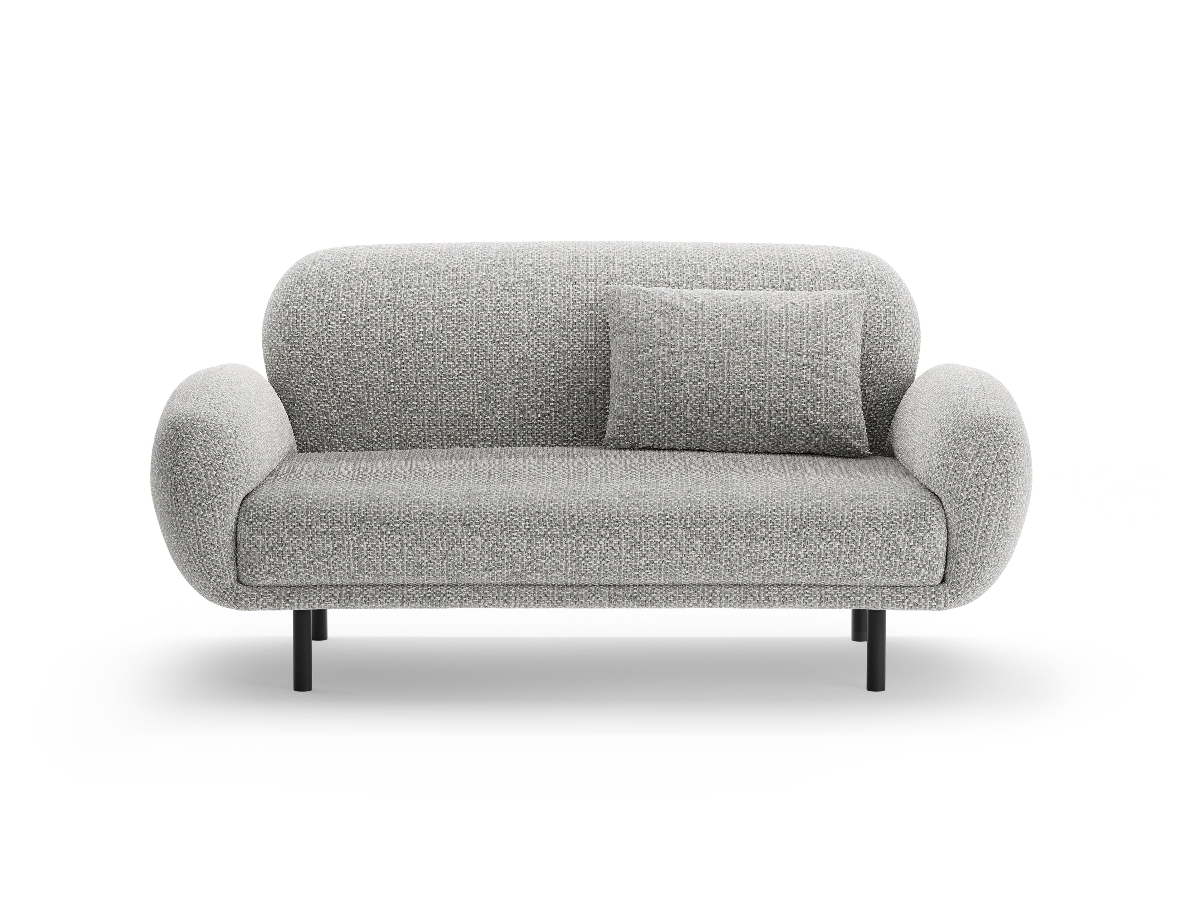 Sofa 2-zits POPPY grijs chenille