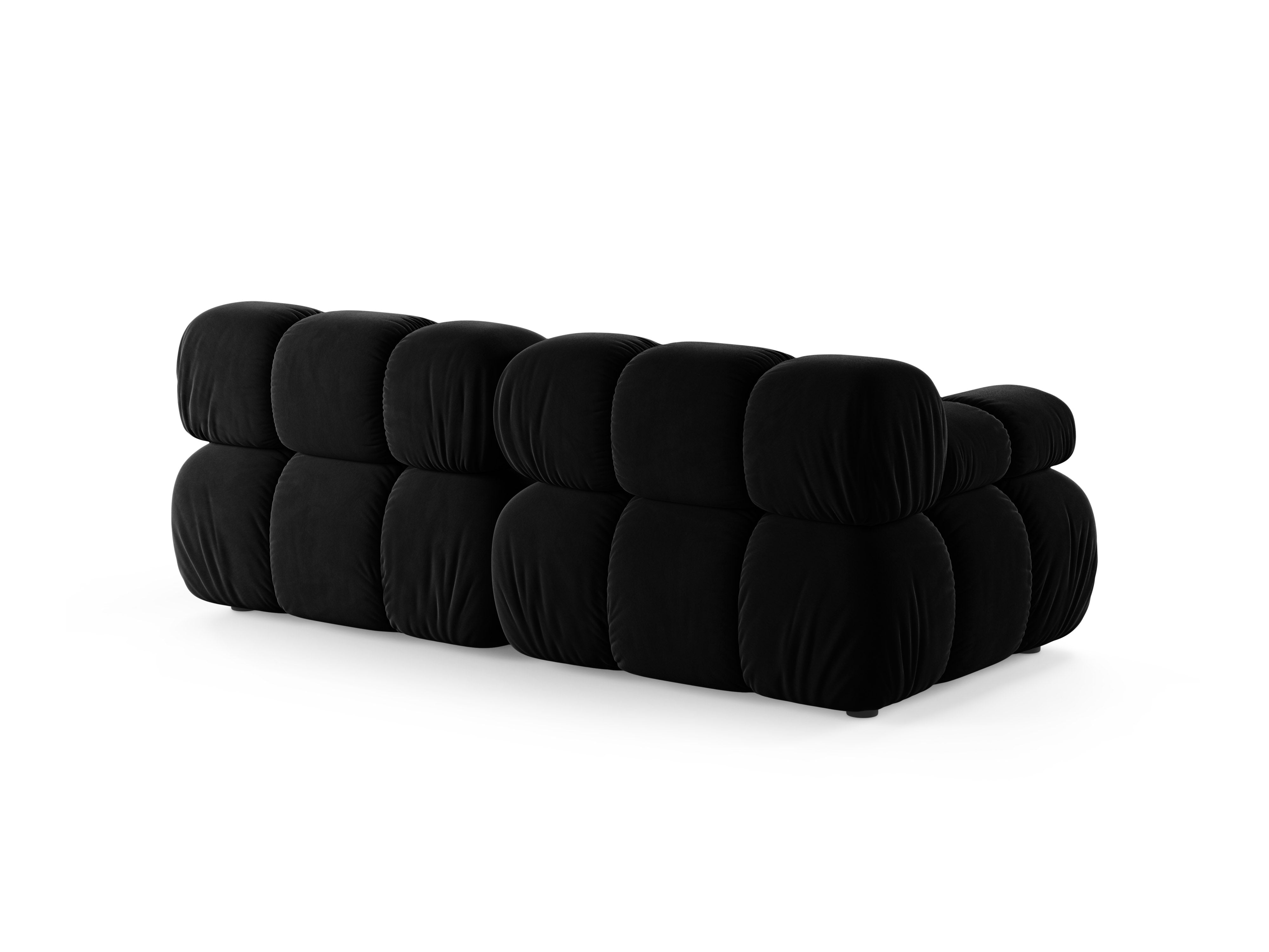 Modulaire 2-zitsbank BELLIS zwart fluweel