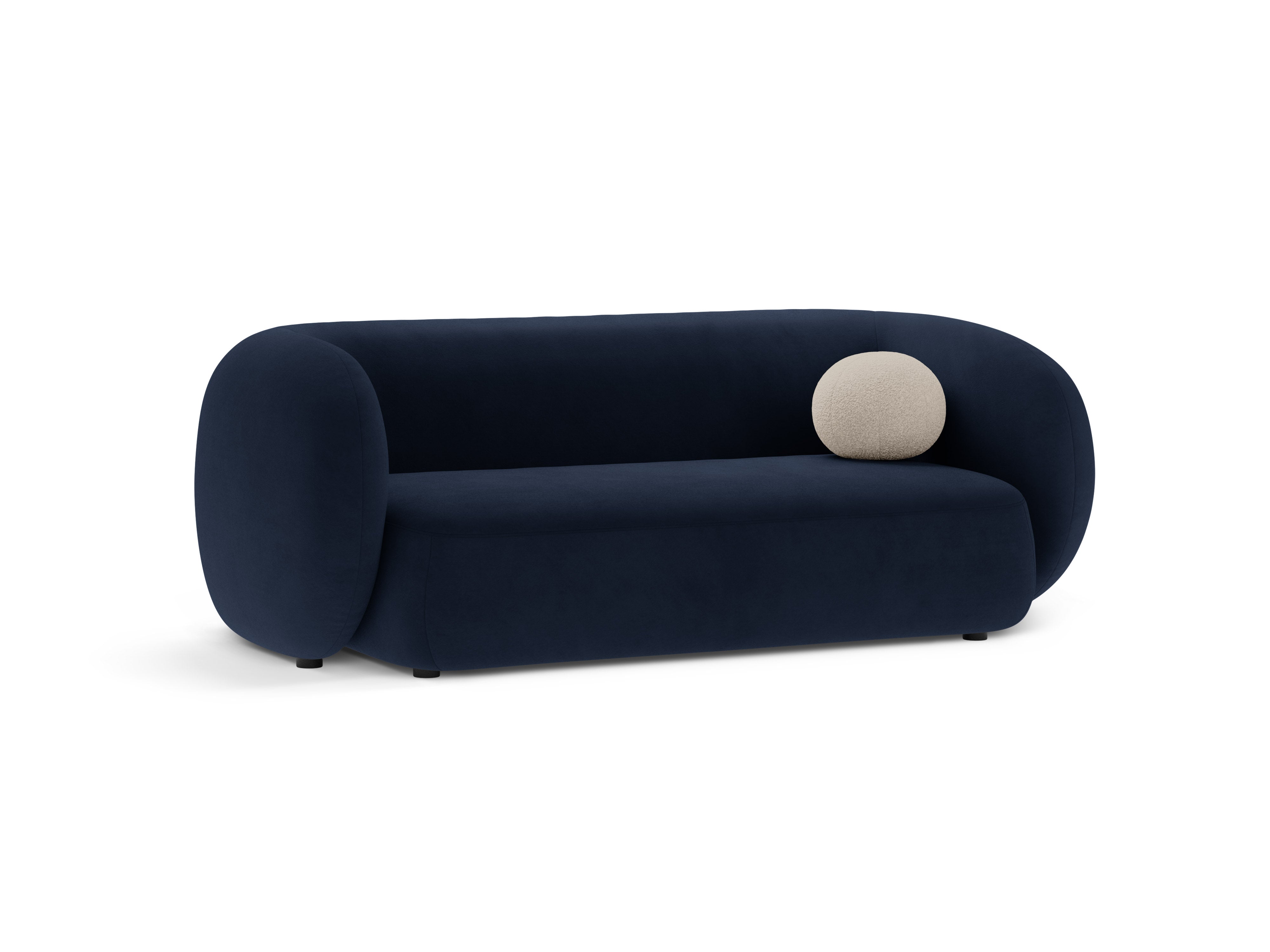 Sofa van fluweel voor 2 personen KATE koninklijk blauw