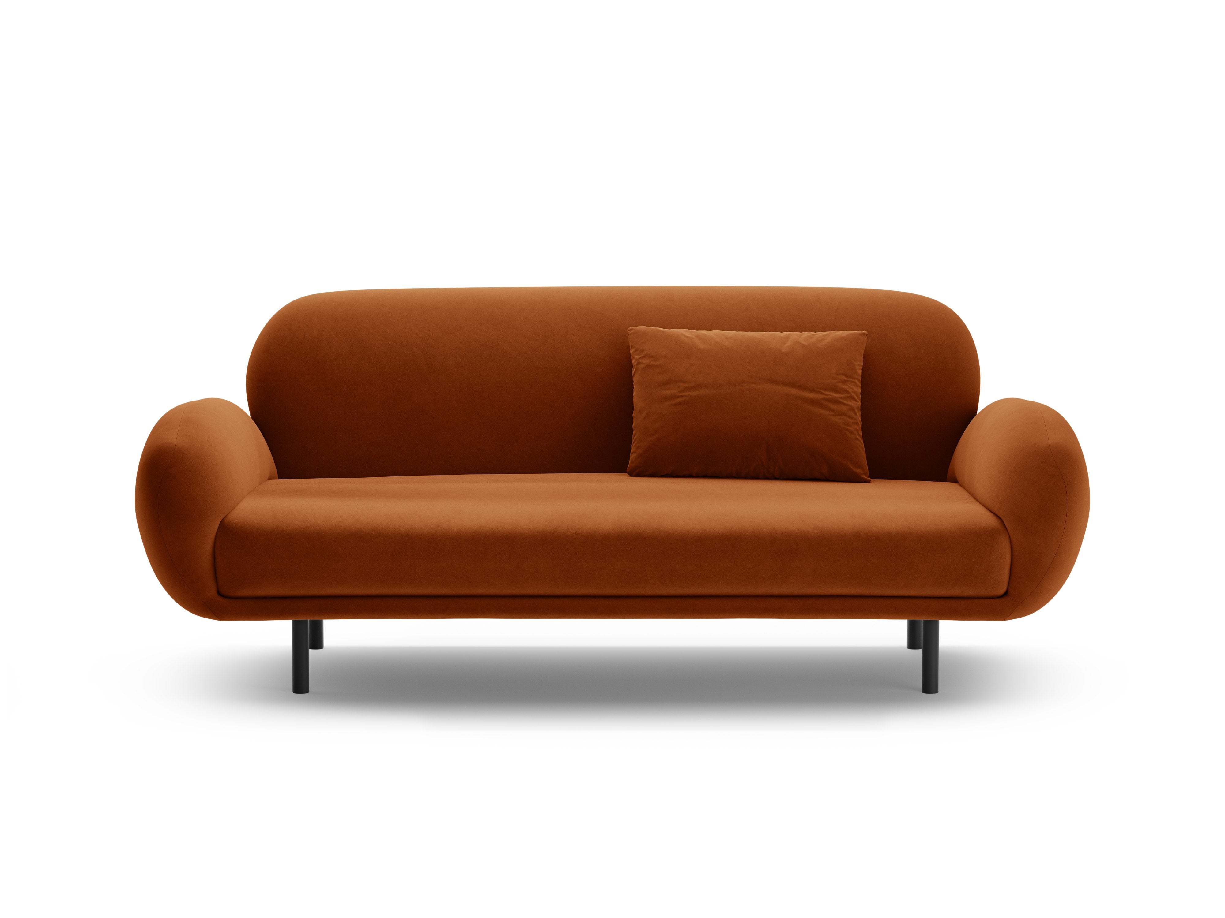Sofa aus Samt 2,5-sitzig POPPY terrakotta