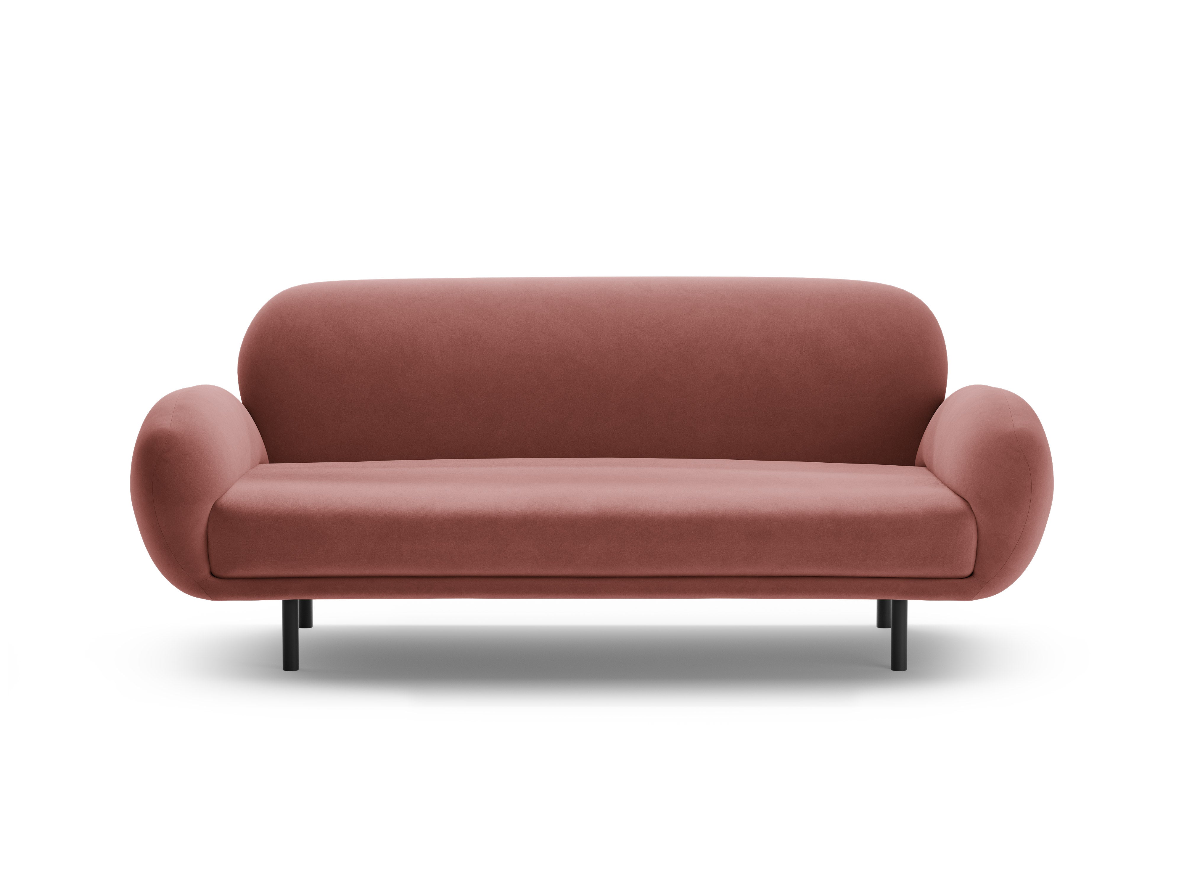Velvet sofa 2.5-seater POPPY dusty pink