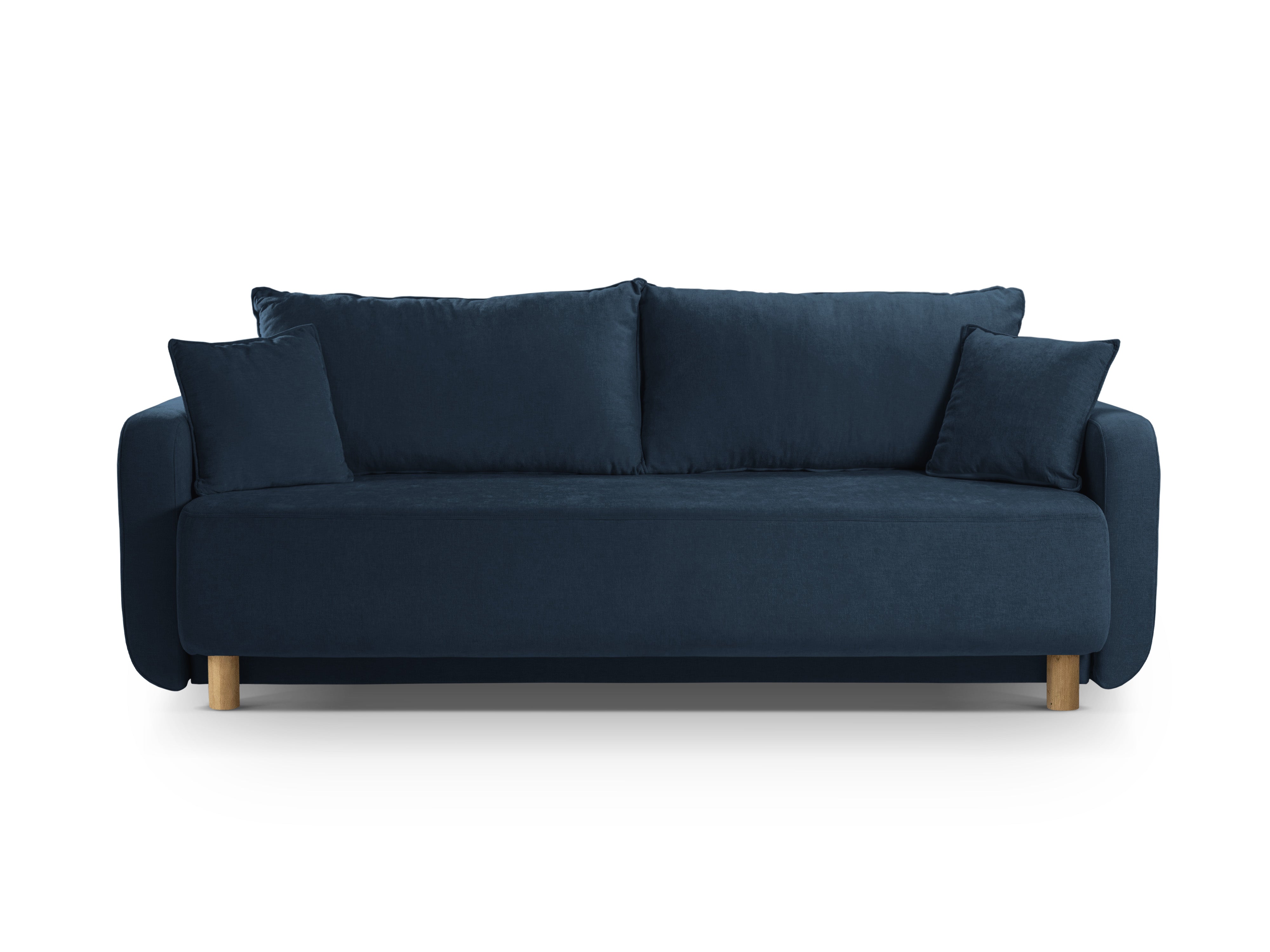 Sofa 3-Sitzer mit Schlaffunktion ELEN marineblau Chenille