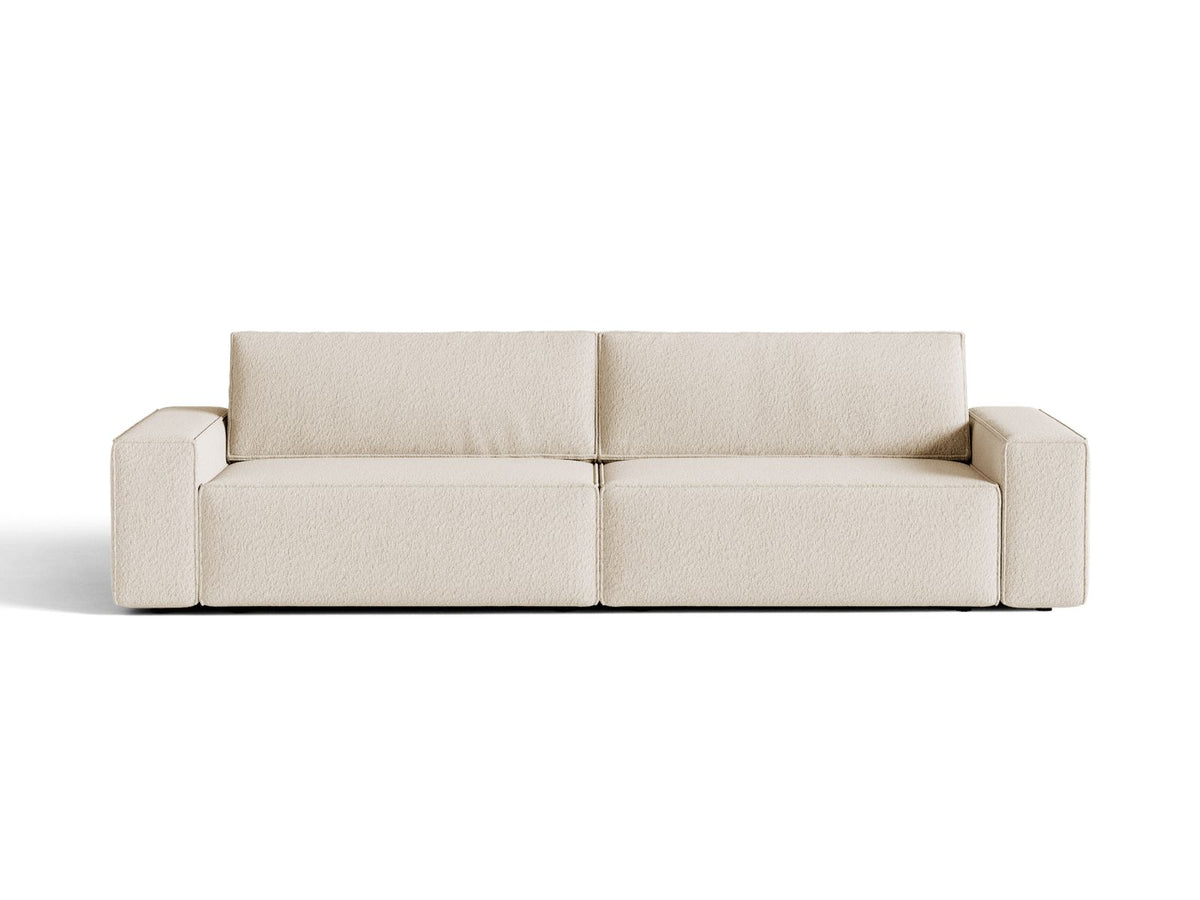 Sofa 3-osobowa z funkcją spania JODIE beżowy boucle – Micadoni