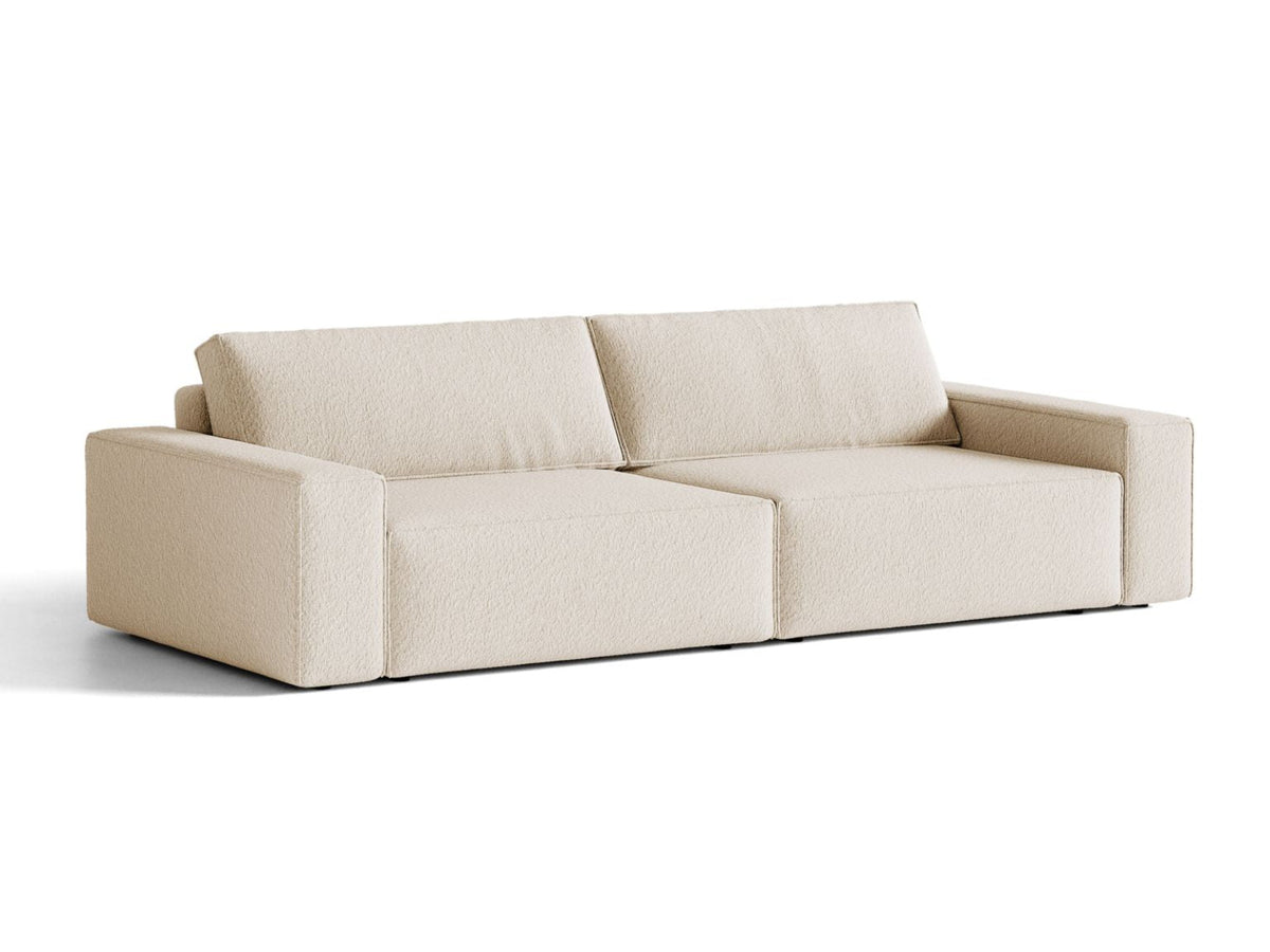 Sofa 3-osobowa z funkcją spania JODIE beżowy boucle – ujęcie 3