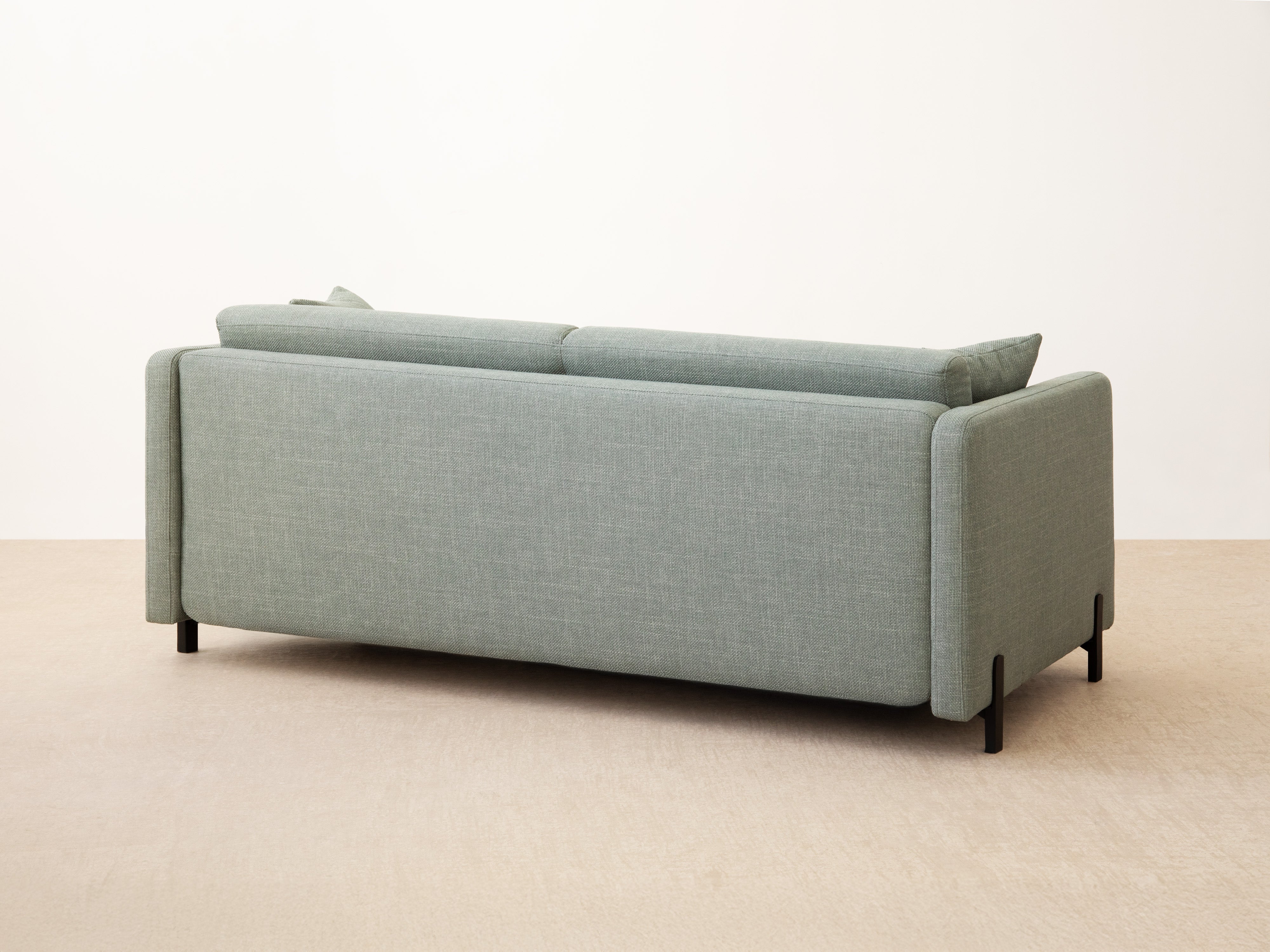 2-seater sofa with sleeping function GLORIA green chenille