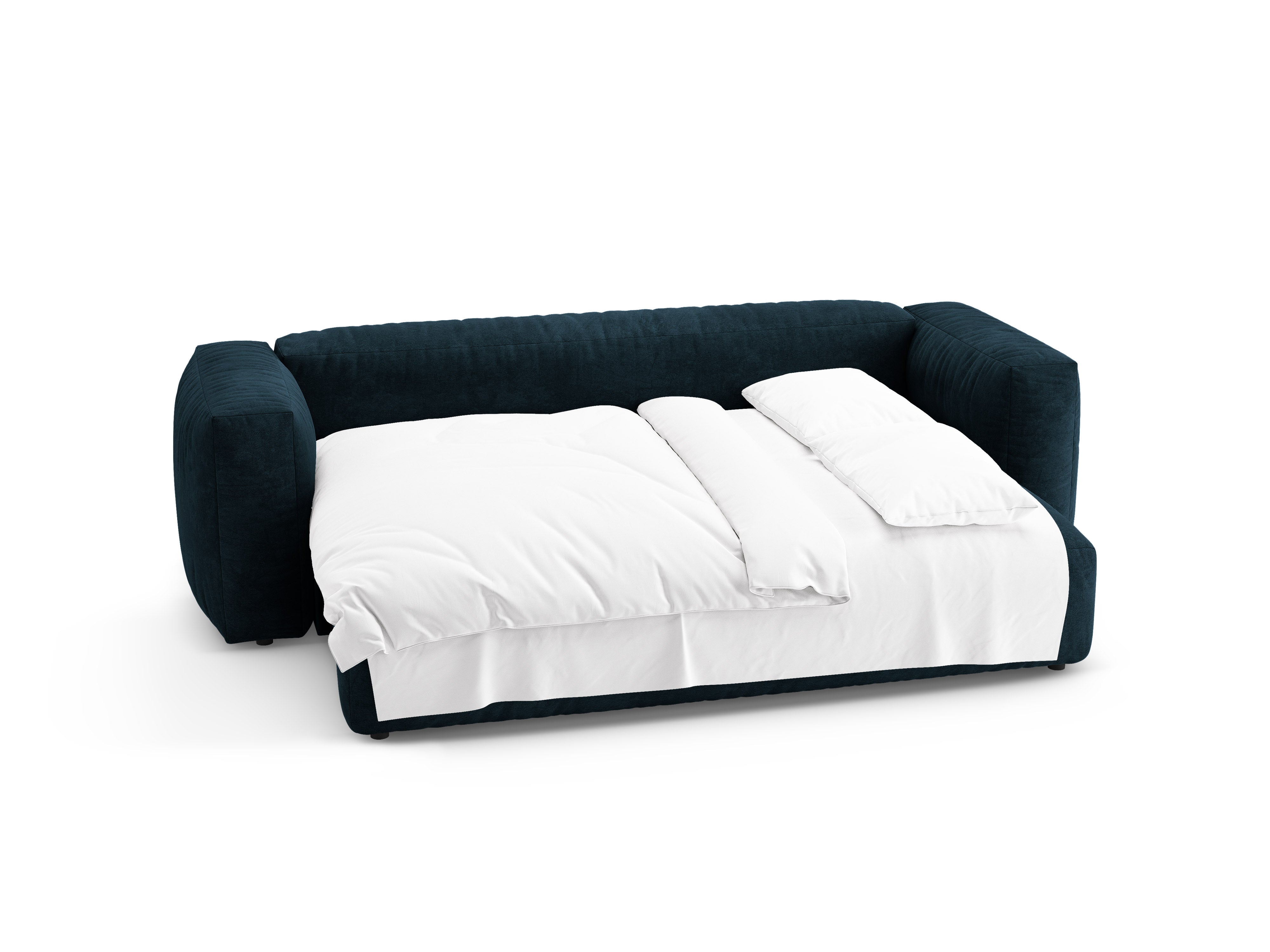 Martina Deep Petrol 3-Seater Velvet Sofa with Sleeping Function