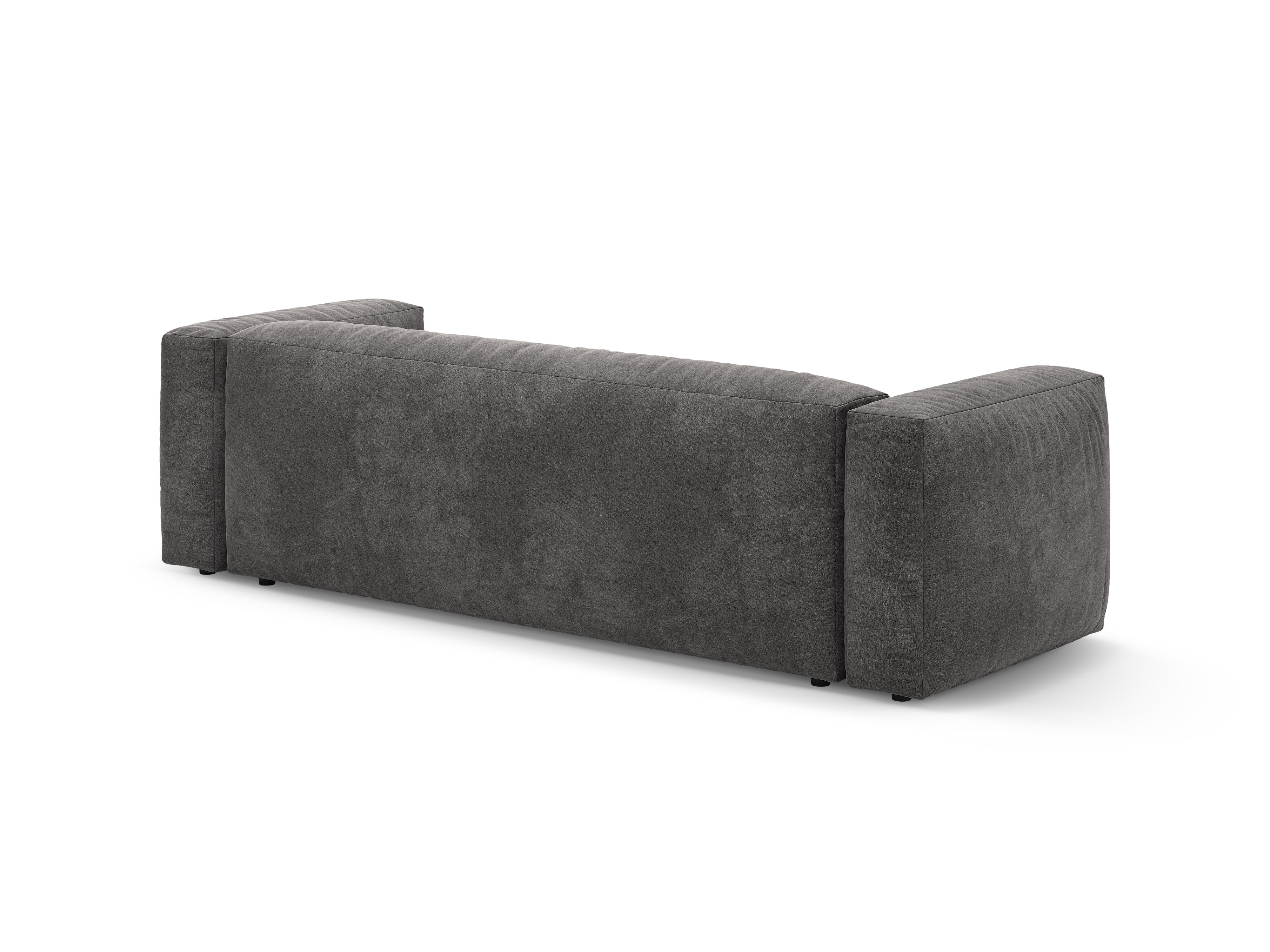 Grijze 3-zits fluwelen bank met slaapfunctie MARTINA [Ewelina] [Amelia spr]