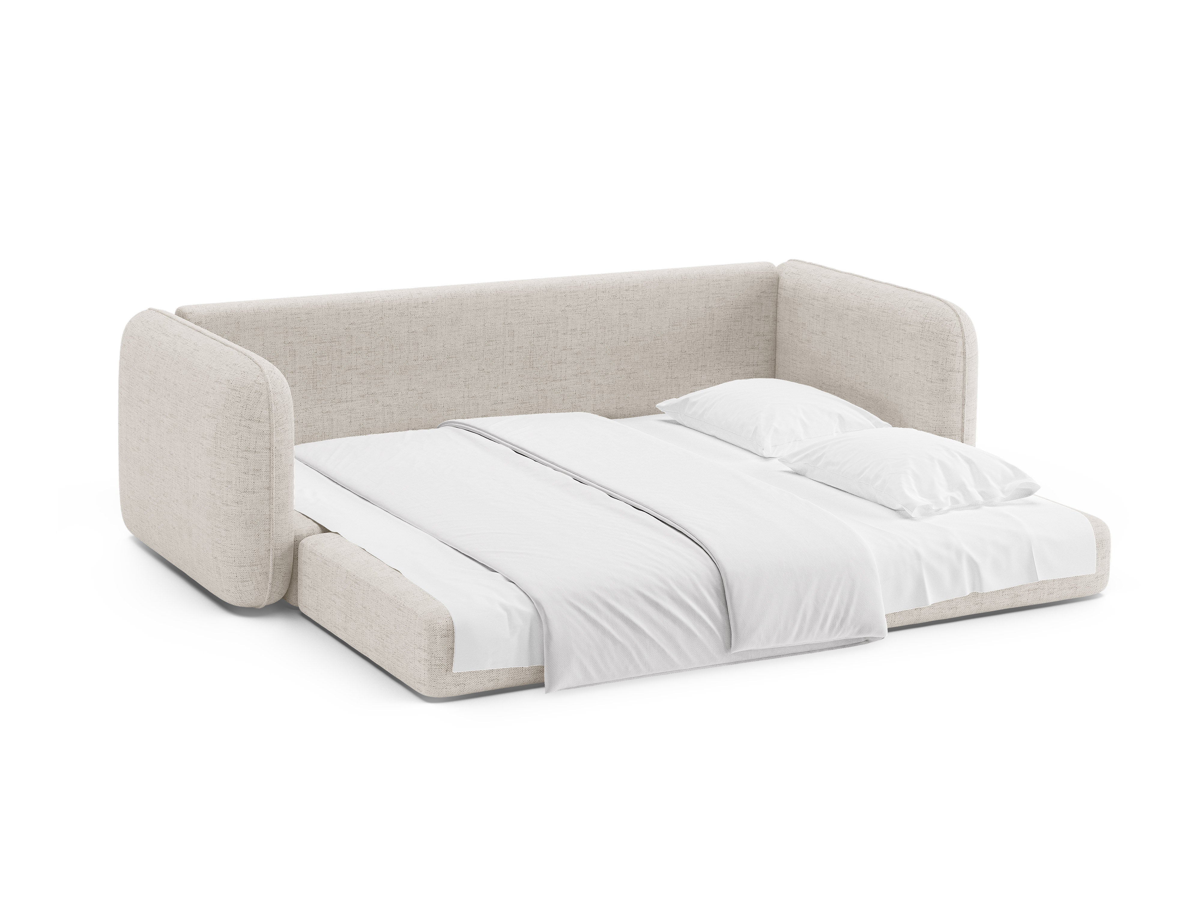 Sofa 3-sitzig mit Schlaffunktion DORMI hellbeige