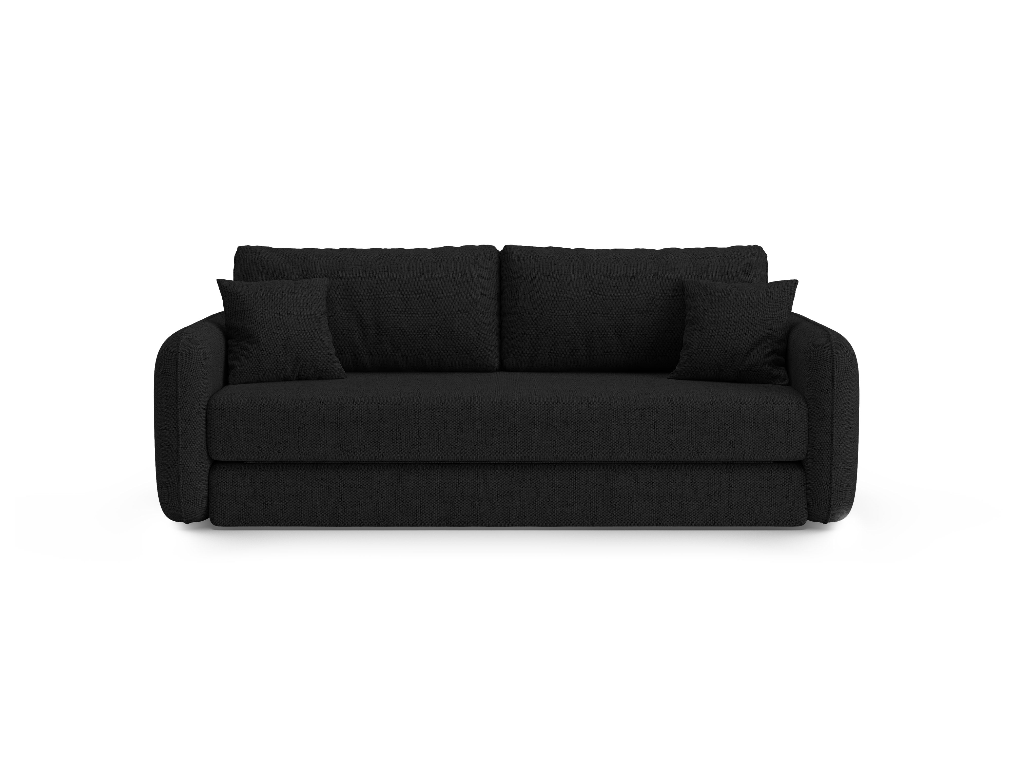 Sofa 3-zits met slaapfunctie DORMI zwart