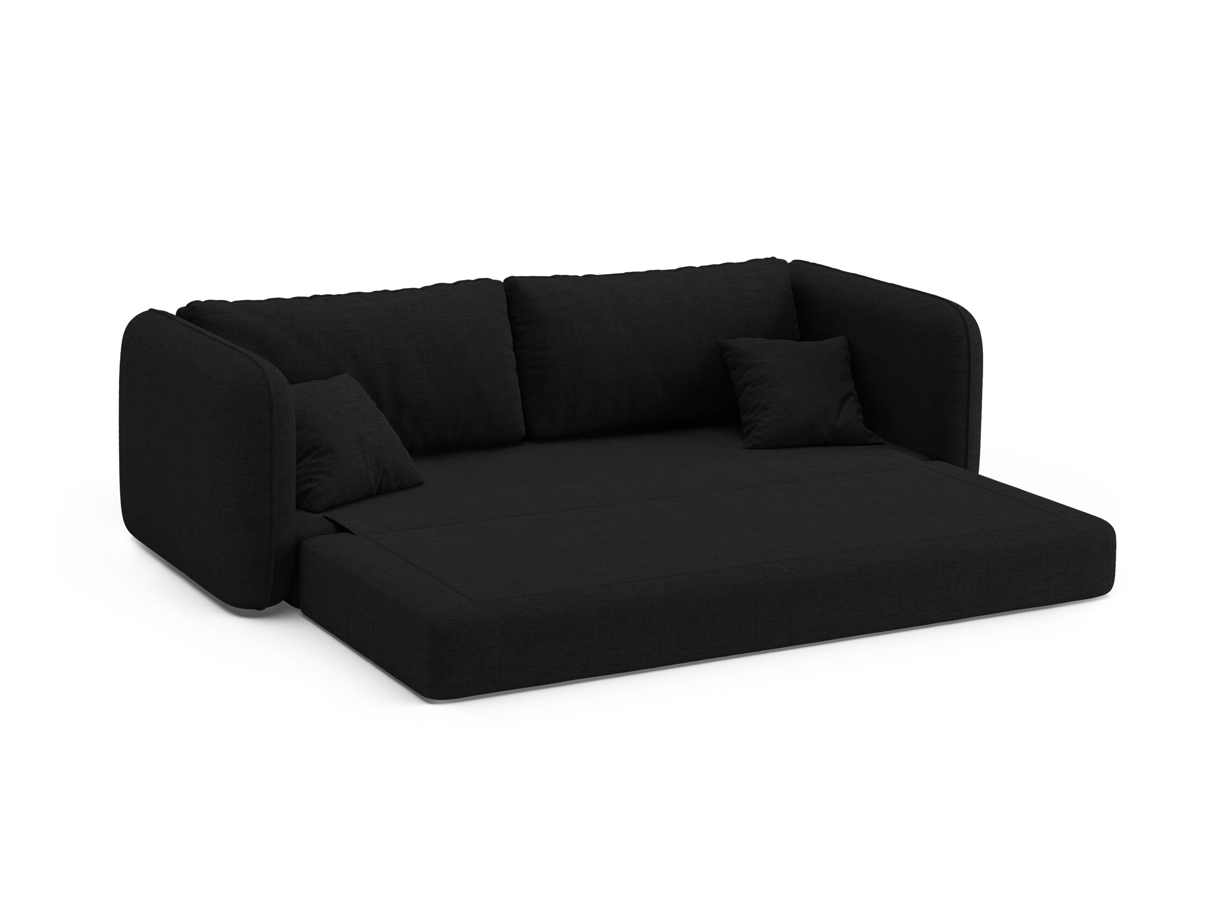 Sofa 3-zits met slaapfunctie DORMI zwart