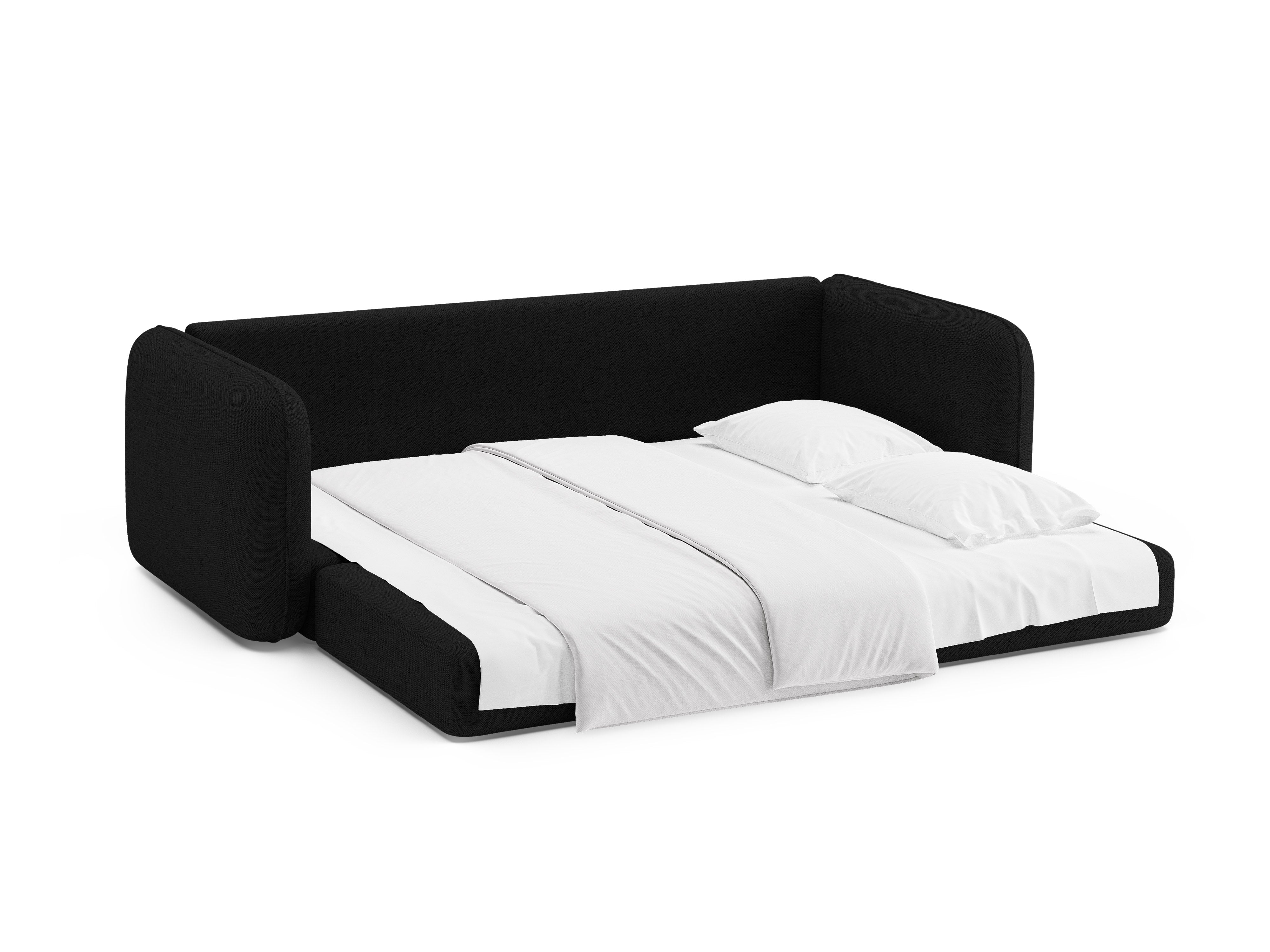 Sofa 3-zits met slaapfunctie DORMI zwart