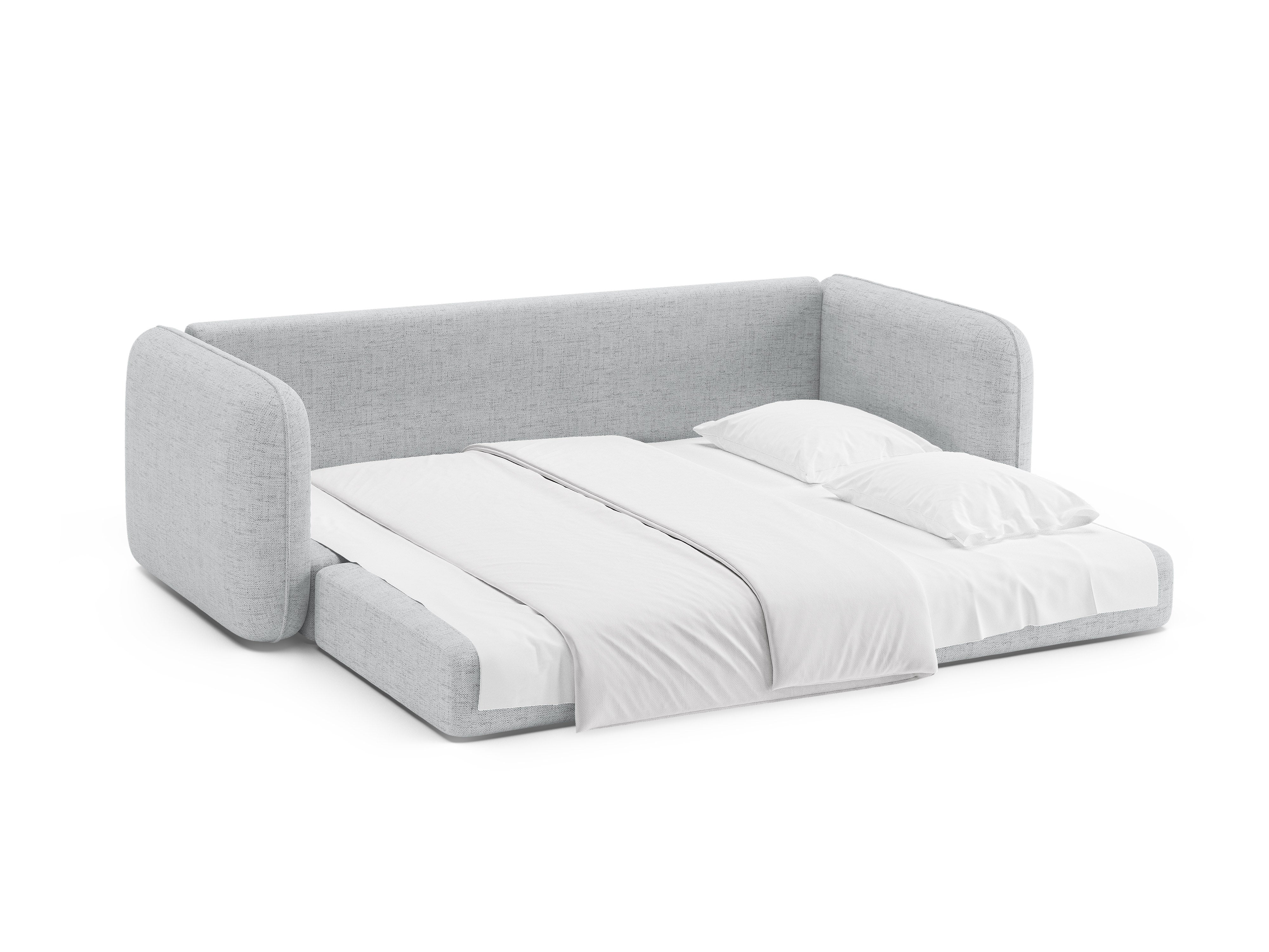 Sofa 3-zits met slaapfunctie DORMI lichtgrijs