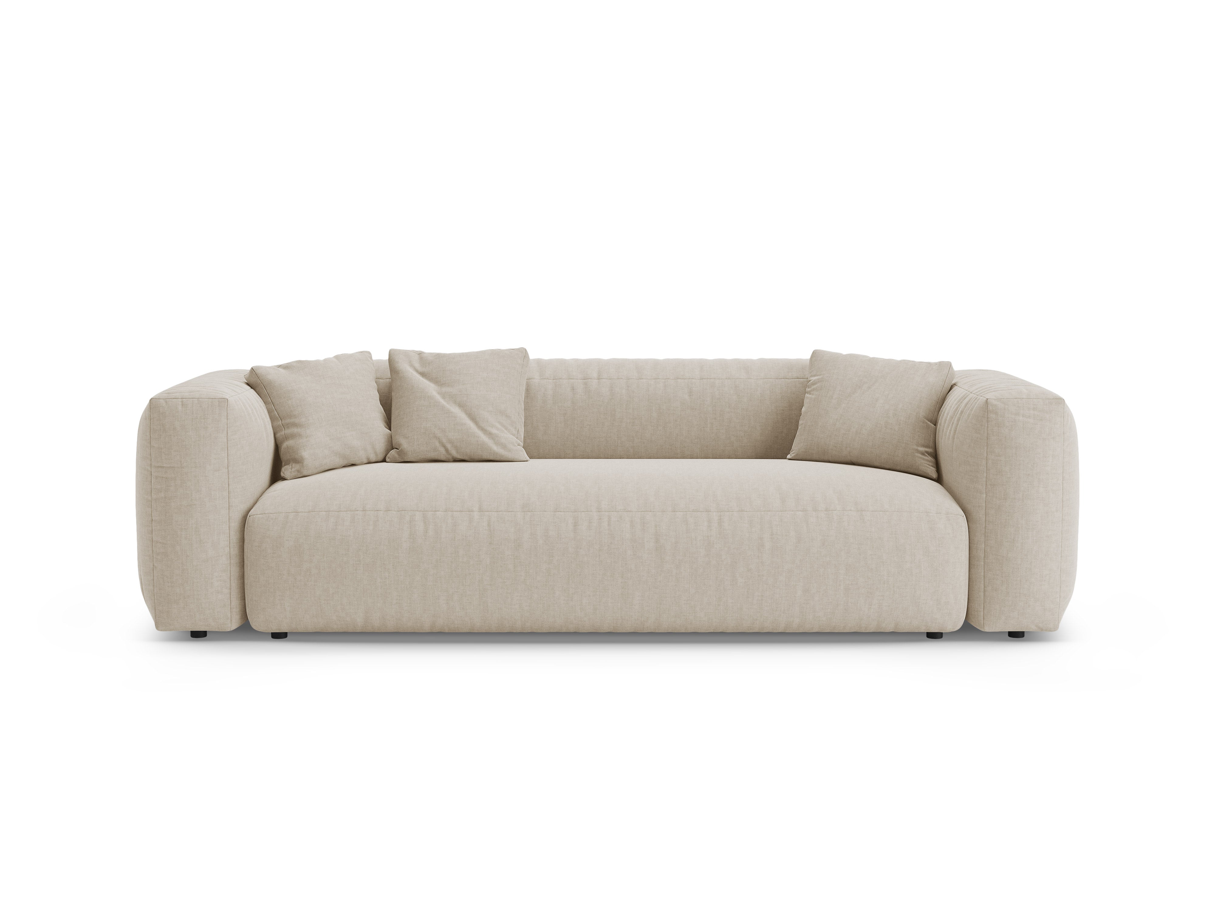 Sofa 3-sitzig mit Schlaffunktion MARTINA hellbeige
