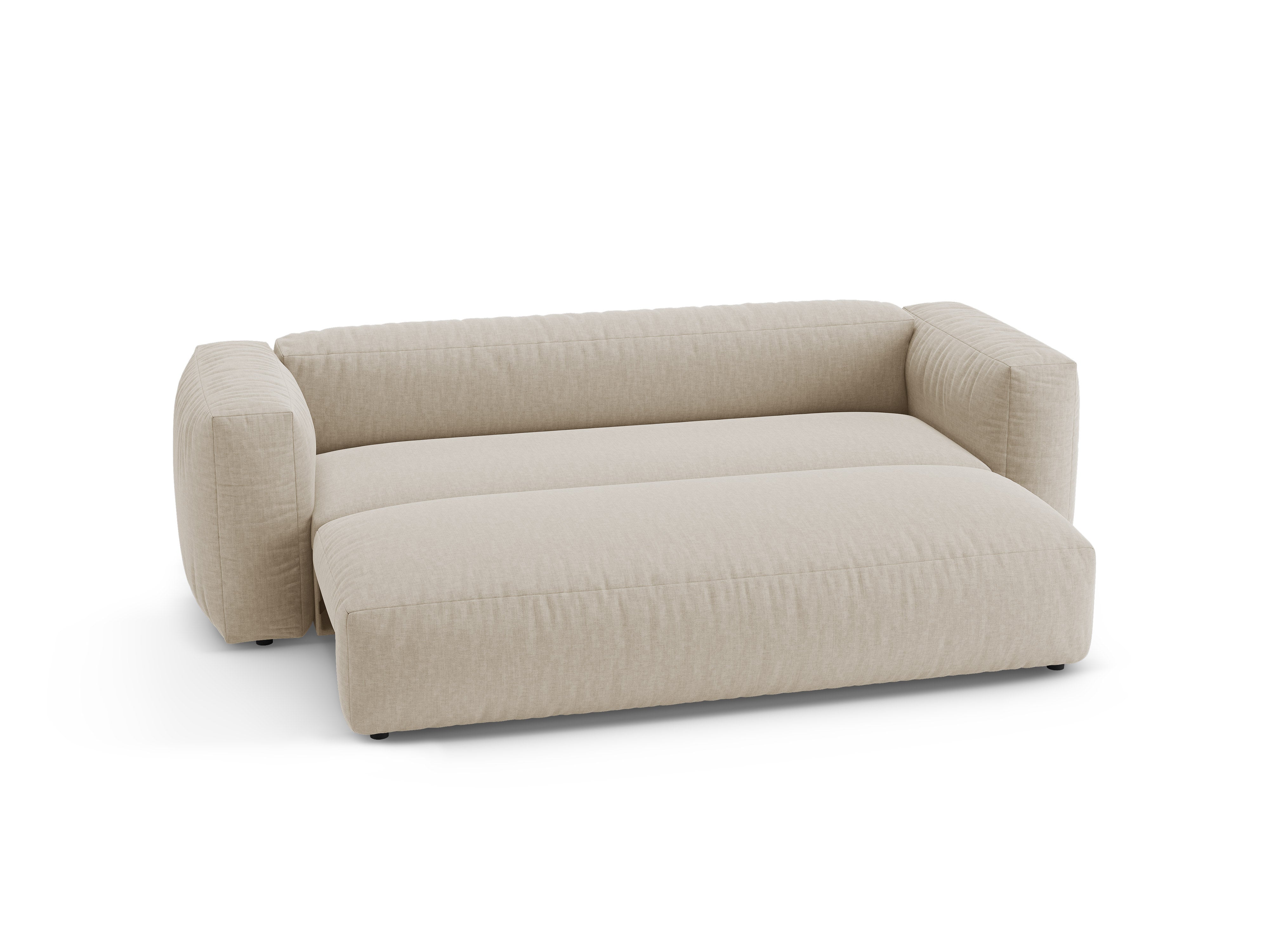 Sofa 3-sitzig mit Schlaffunktion MARTINA hellbeige