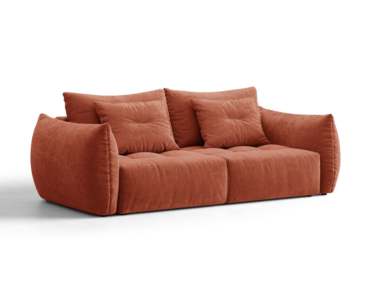 Sofa 3-osobowa z funkcją spania BLOOM kasztanowy – ujęcie 2