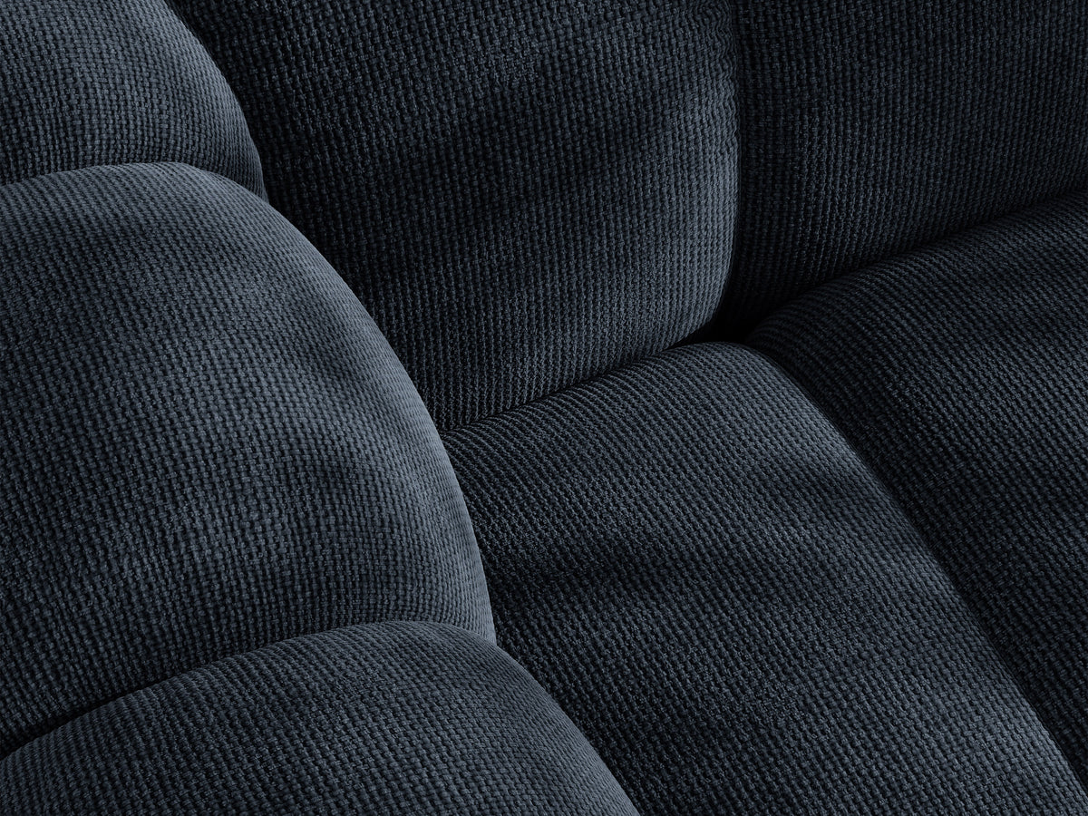 Sofa 3-osobowa z funkcją spania LUPINE granatowy szenil – ujęcie 6