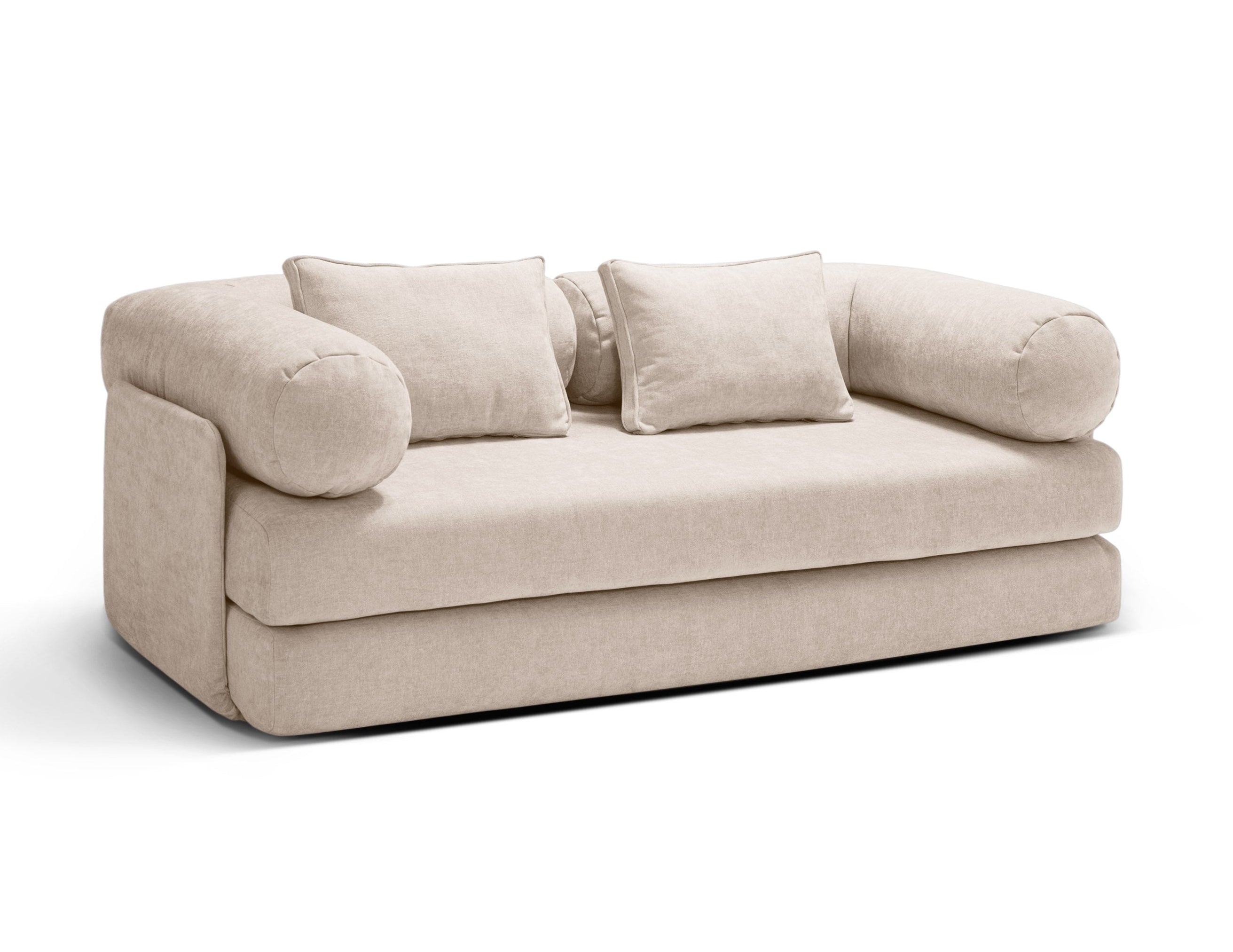 DREAMY beige 3-zitsbank met slaapfunctie