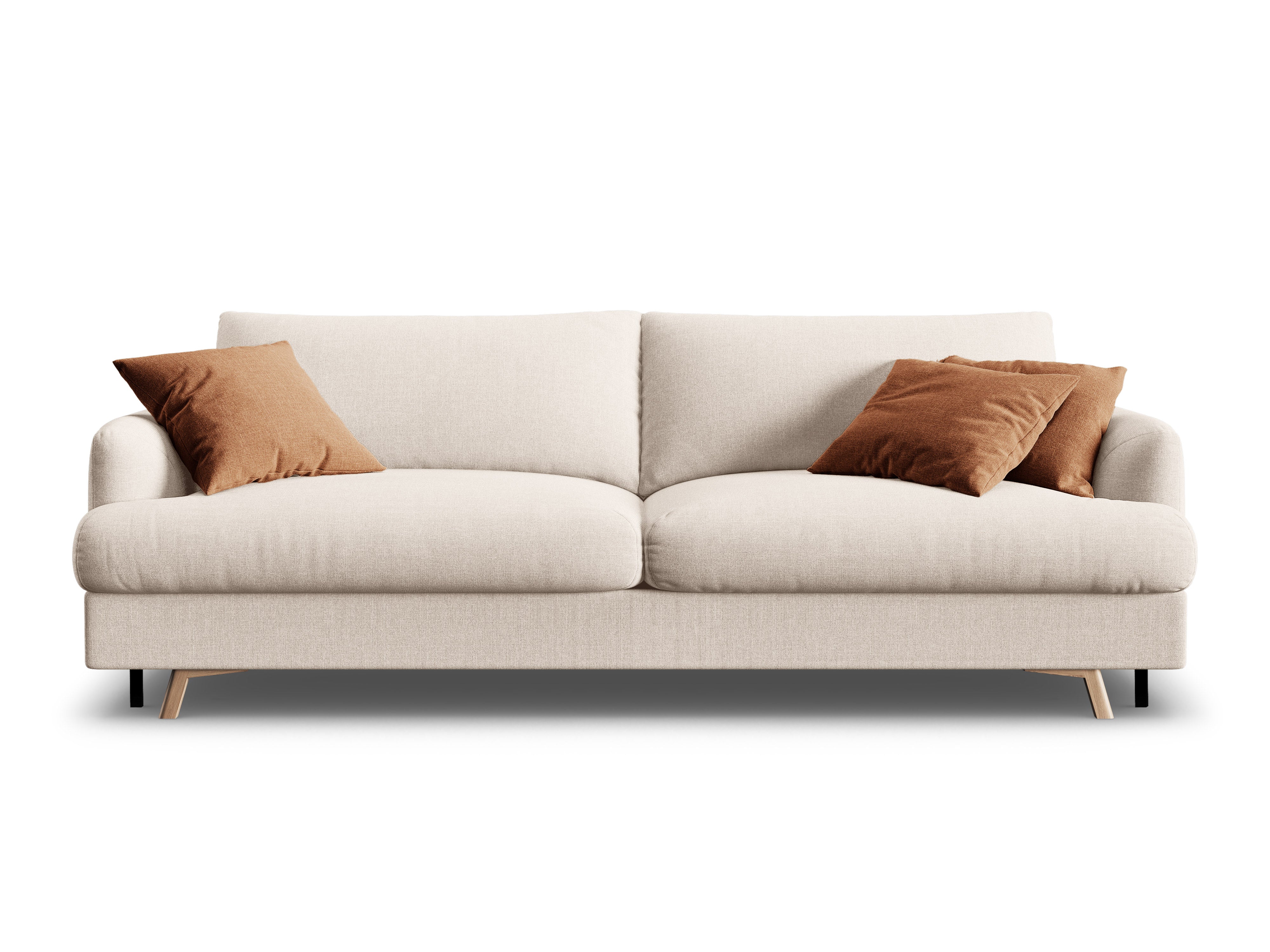 3-Seater Sofa with Sleeping Function NAOMI Beige