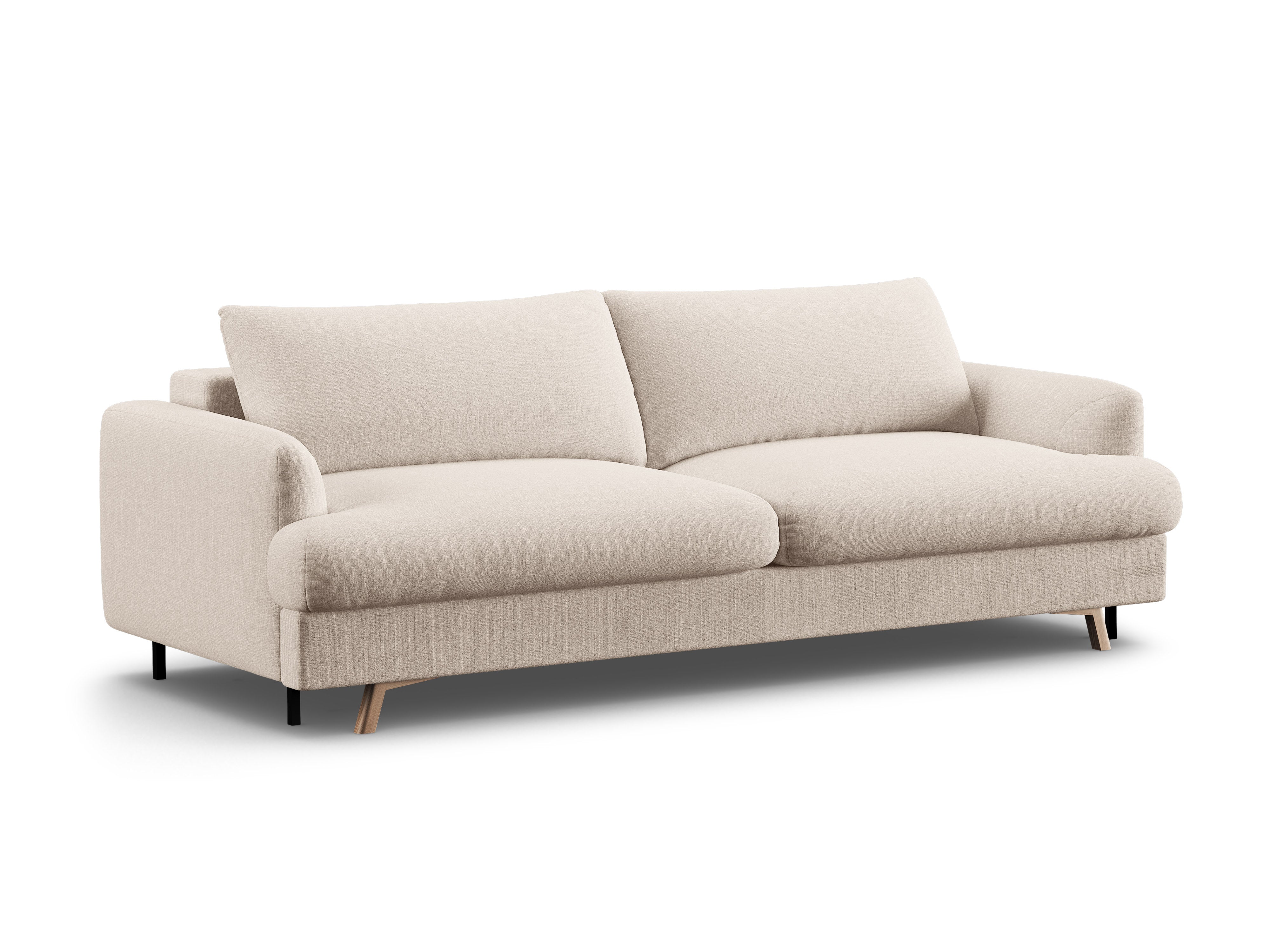 3-Seater Sofa with Sleeping Function NAOMI Beige