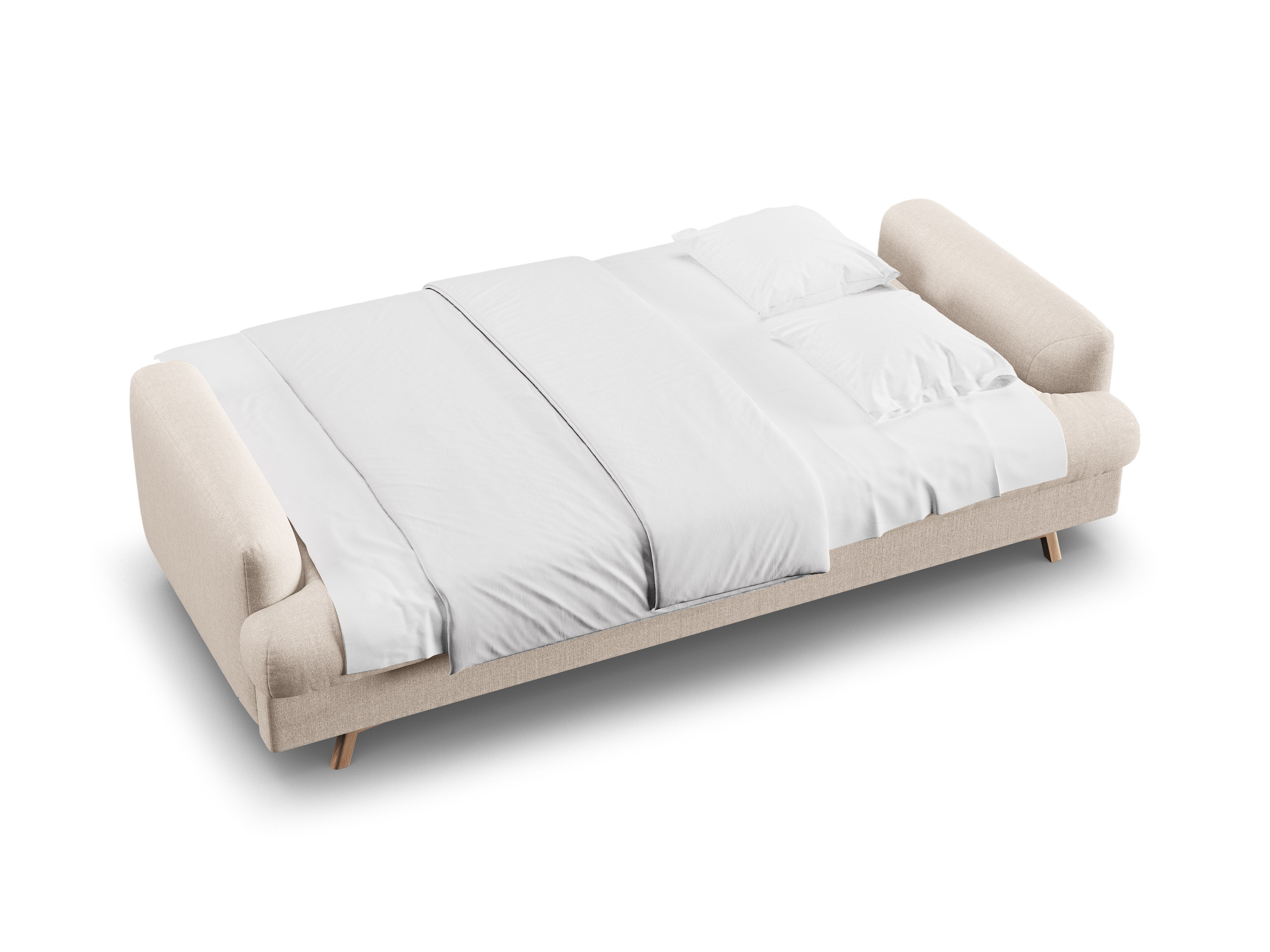 3-Seater Sofa with Sleeping Function NAOMI Beige