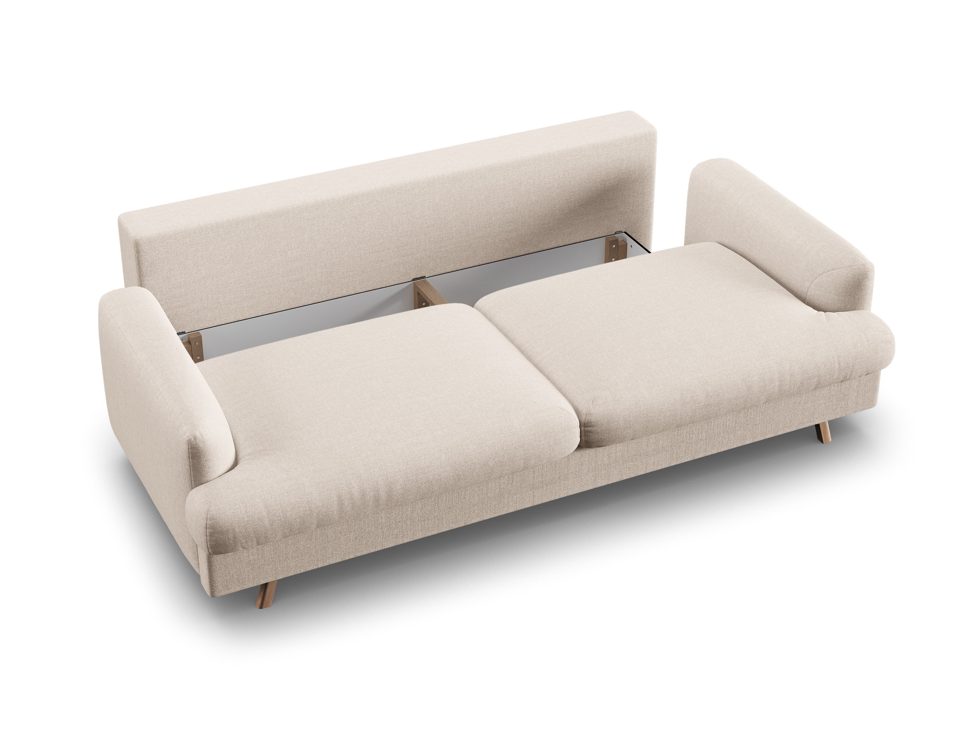 3-Seater Sofa with Sleeping Function NAOMI Beige
