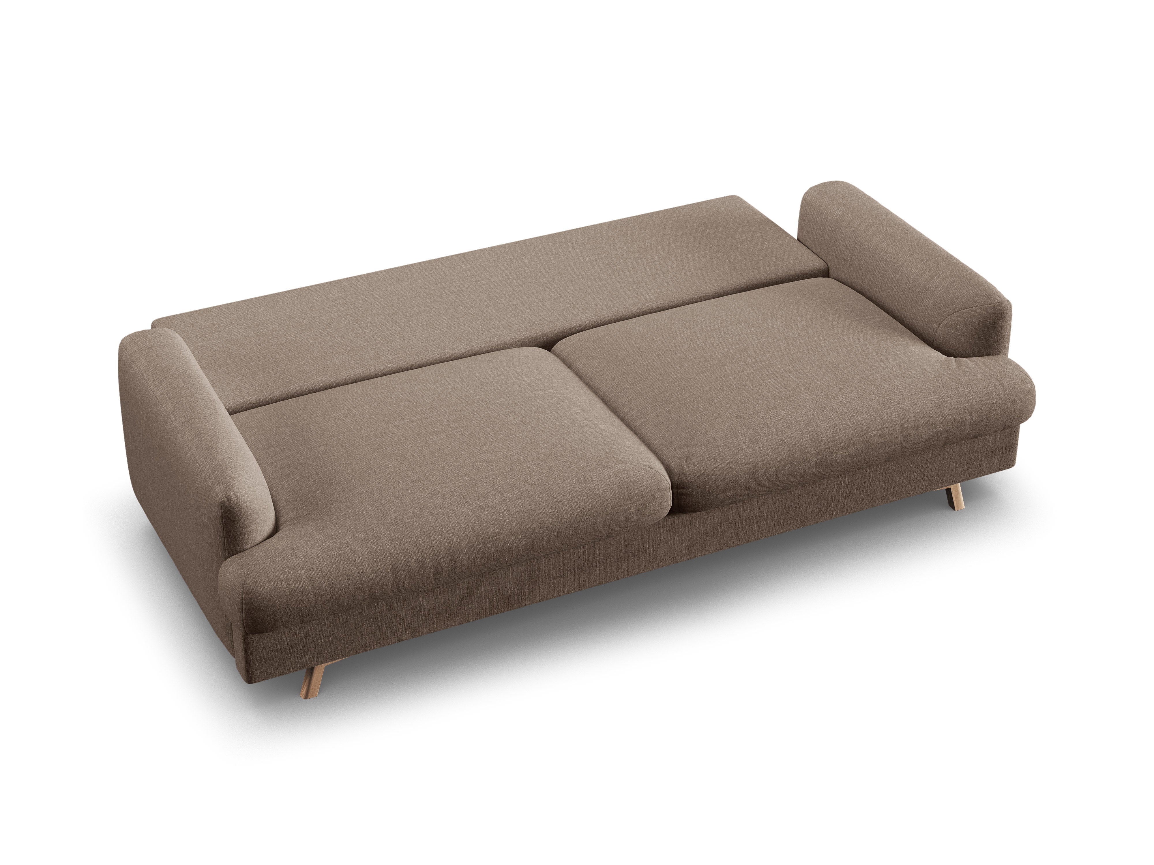 Sofa 3-Sitzer mit Schlaffunktion NAOMI cappuccino