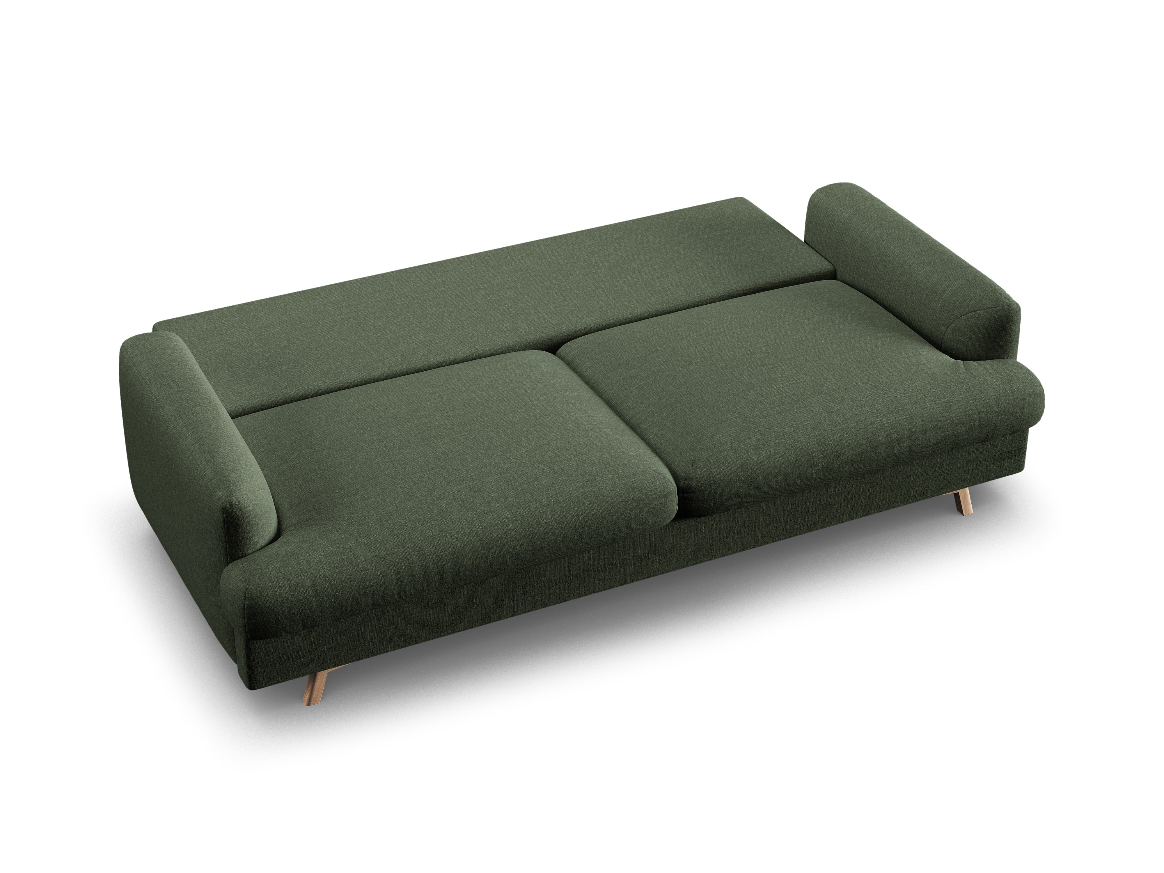 Sofa 3-sitzig mit Schlaffunktion NAOMI moosgrün