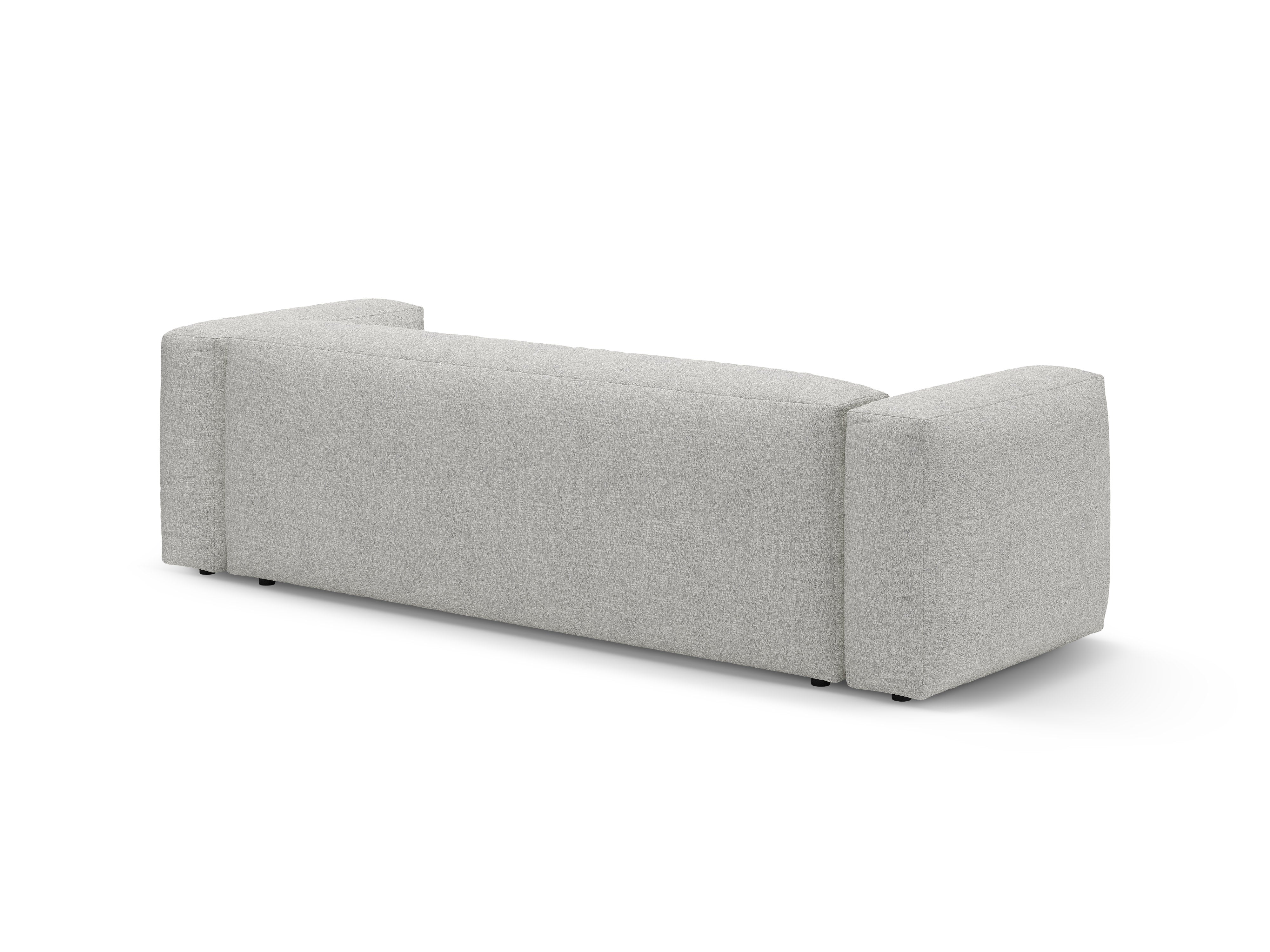 Sofa 3-zits met slaapfunctie MARTINA grijsbeige melange boucle