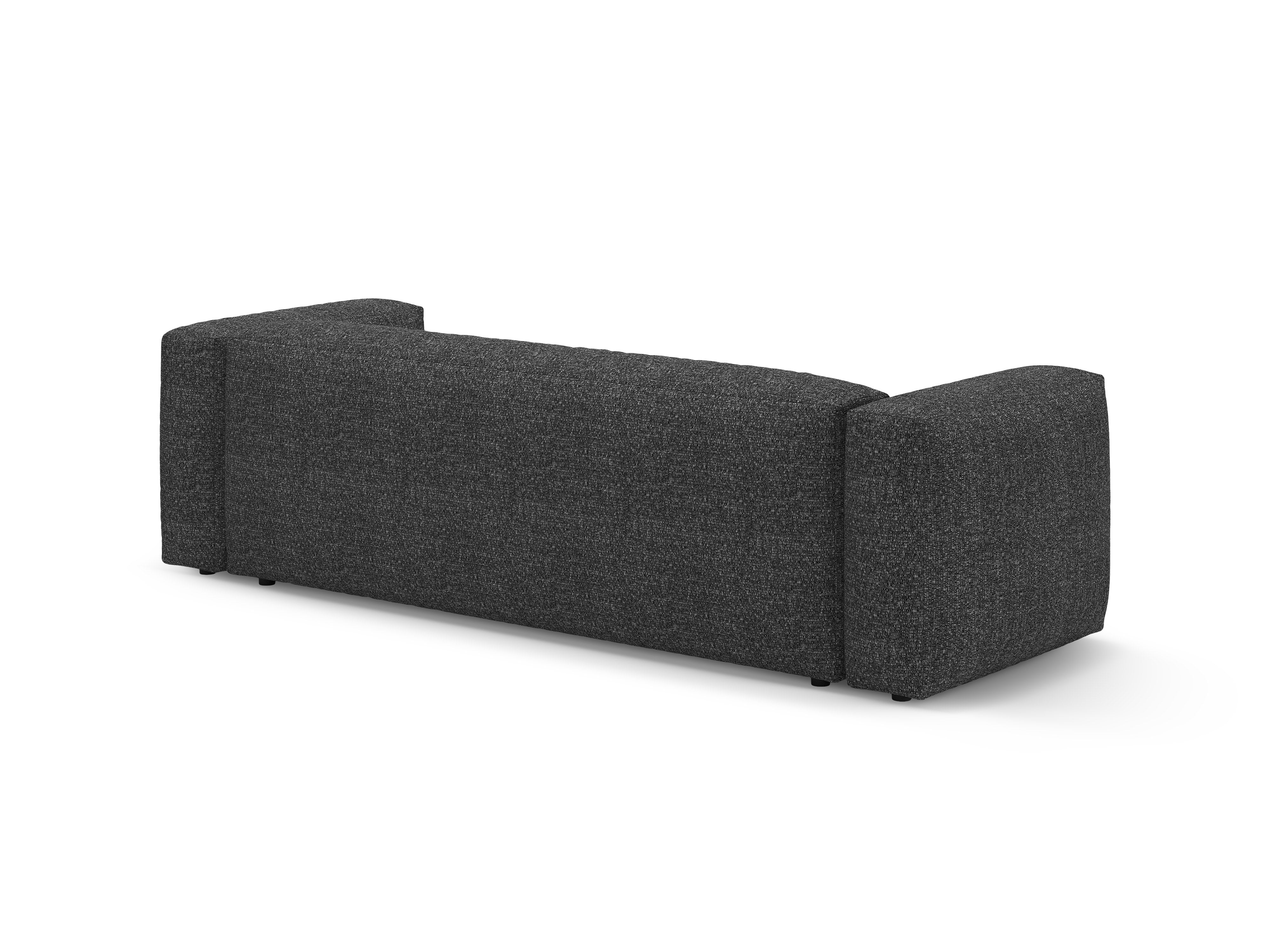 Sofa 3-zits met slaapfunctie MARTINA antraciet boucle