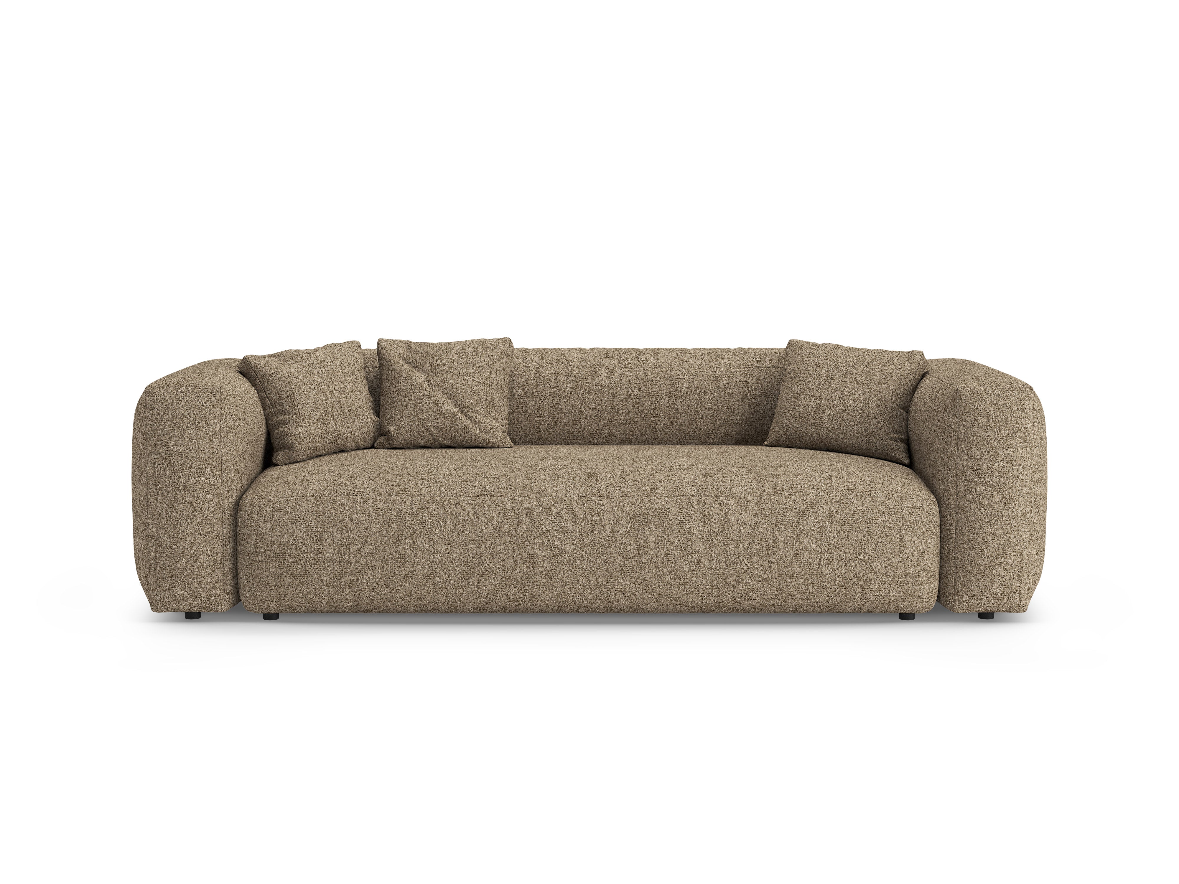 Sofa 3-zits met slaapfunctie MARTINA cappuccino boucle