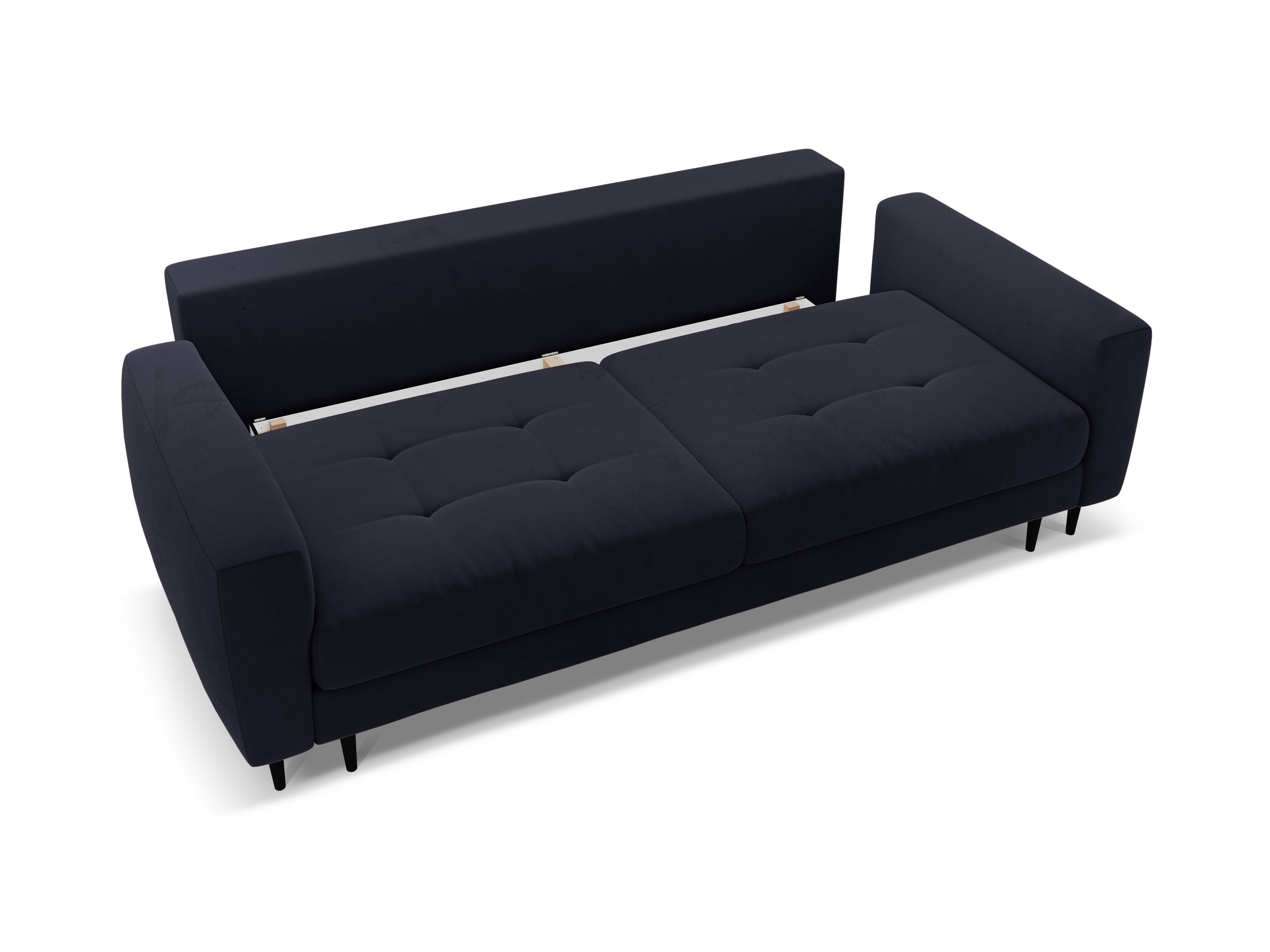 Sofa aus Samt für 3 Personen mit Schlaffunktion BEMY königsblau