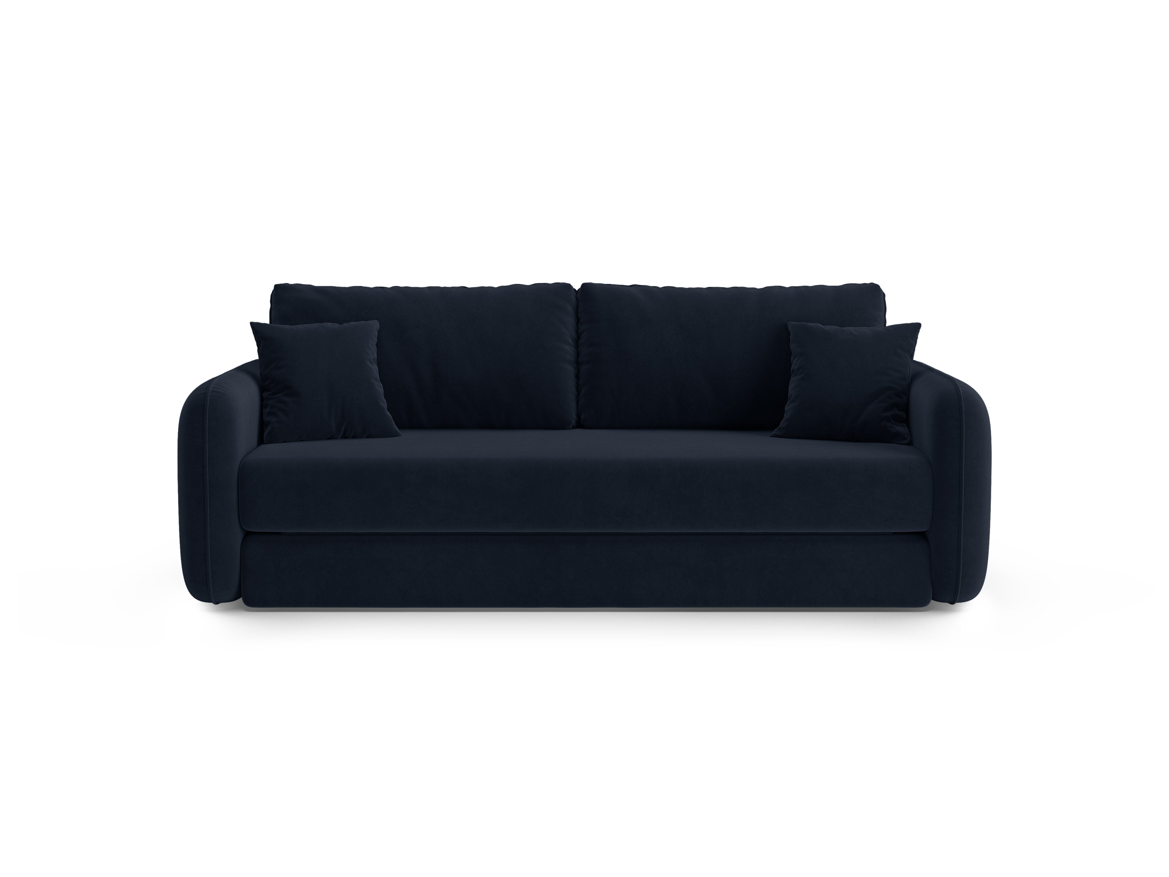 Sofa van fluweel voor 3 personen met slaapfunctie DORMI koninklijk blauw