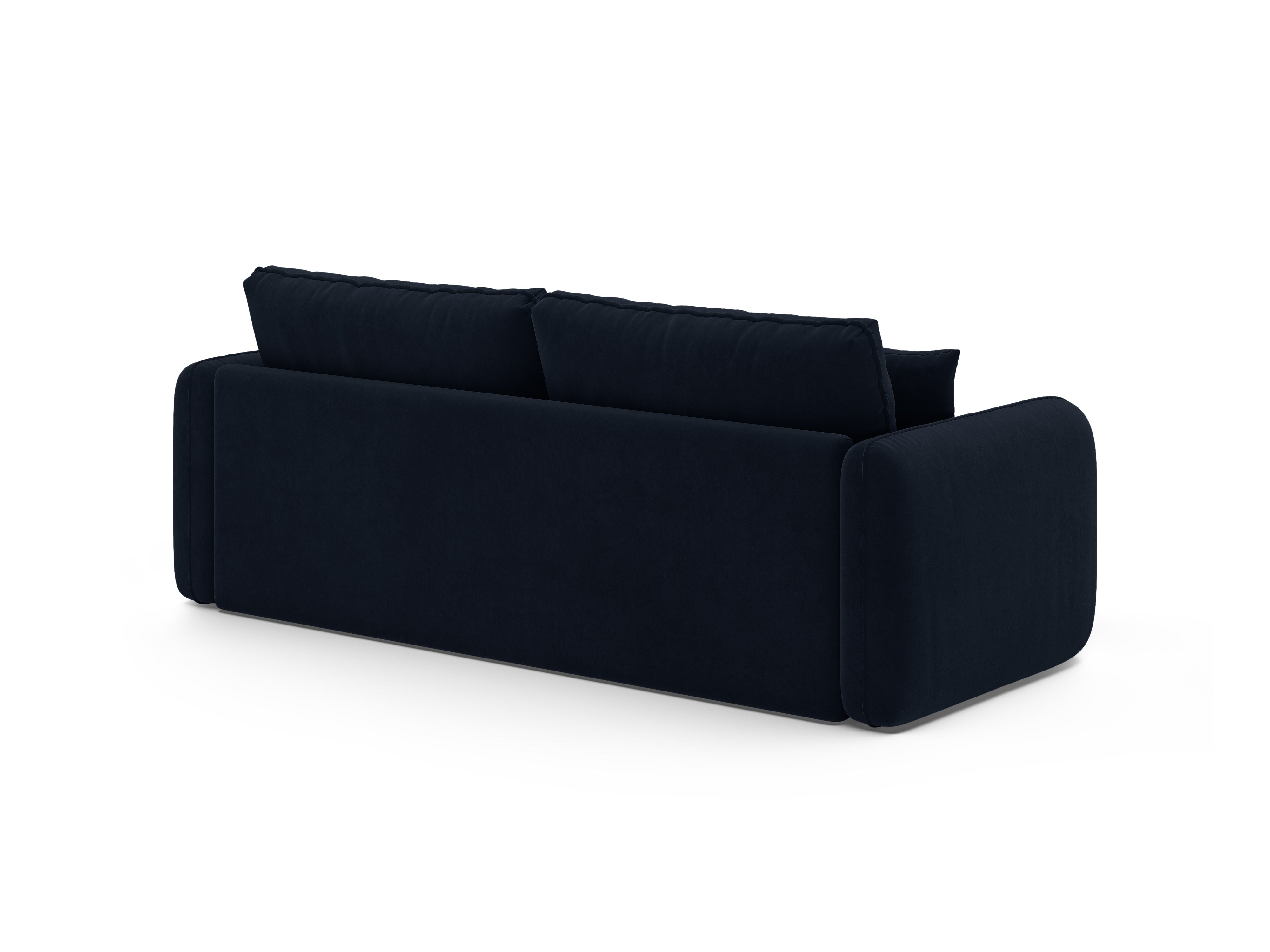 Sofa van fluweel voor 3 personen met slaapfunctie DORMI koninklijk blauw