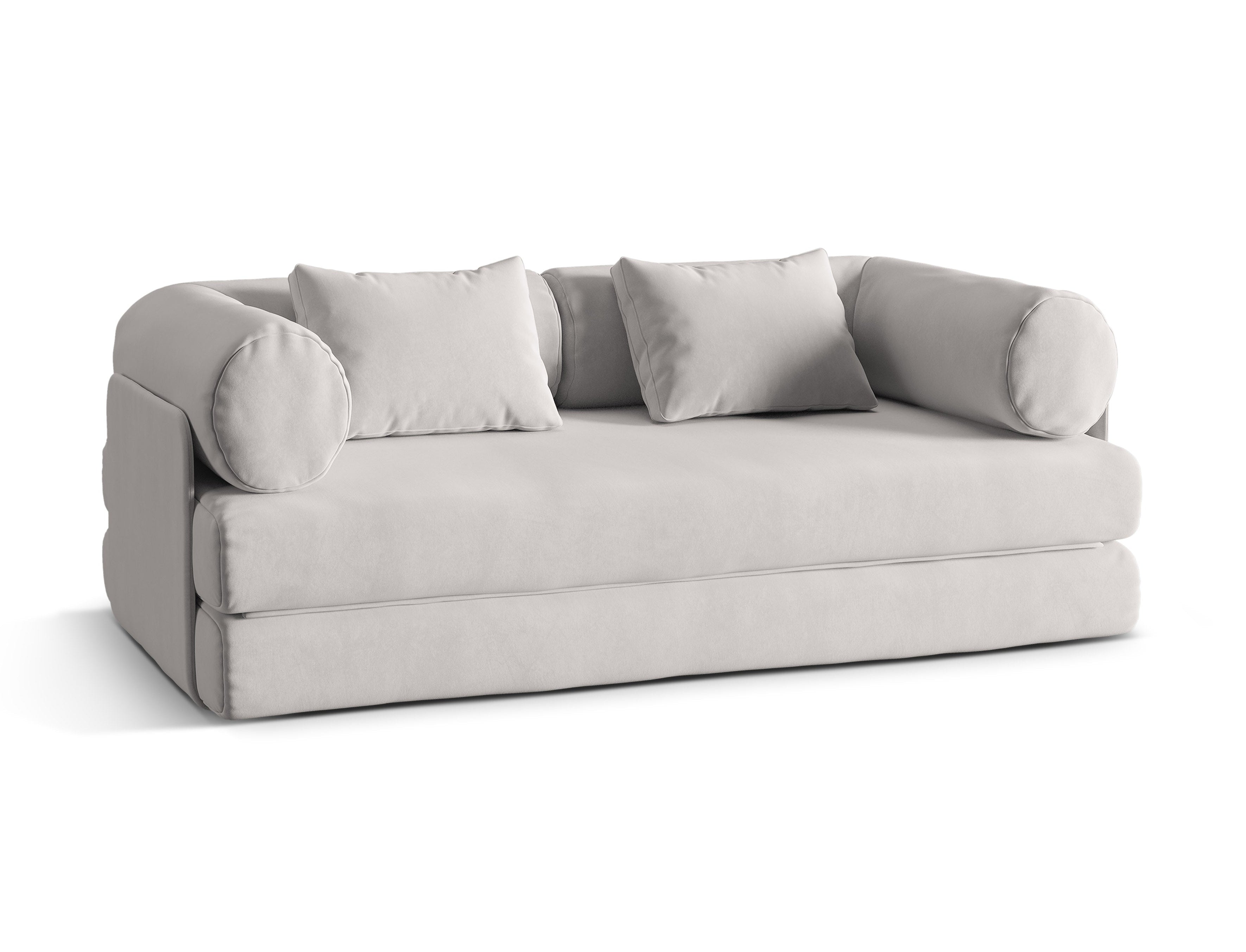 Sofa DREAMY 3-Sitzer mit Schlaffunktion in Hellgrau