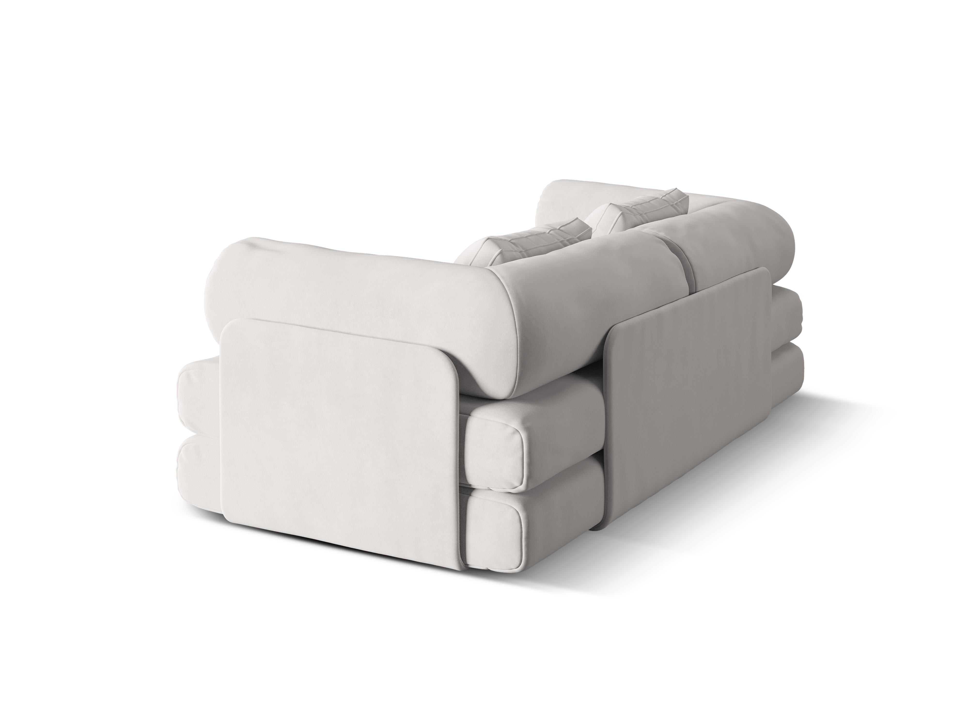 Sofa DREAMY 3-Sitzer mit Schlaffunktion in Hellgrau