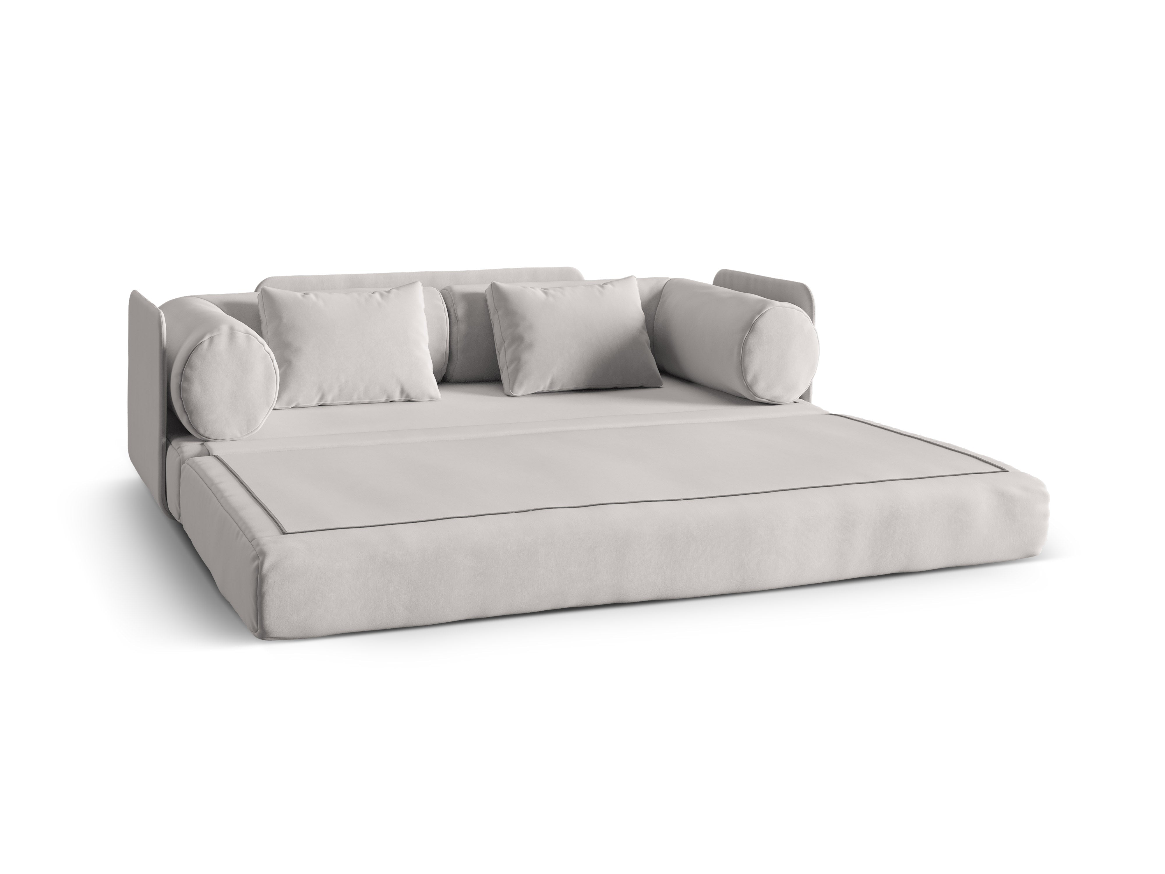 Sofa DREAMY 3-Sitzer mit Schlaffunktion in Hellgrau