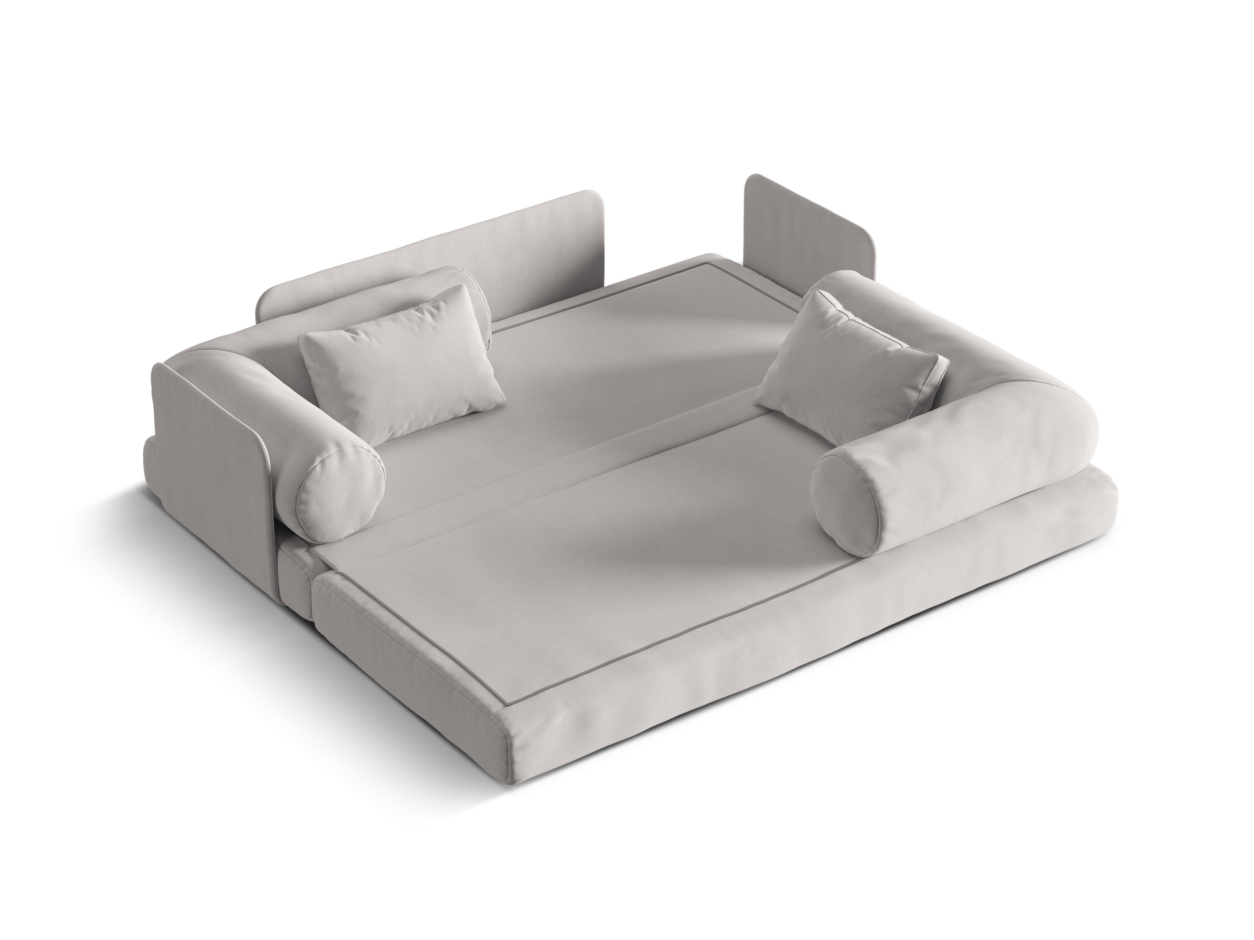 Sofa DREAMY 3-Sitzer mit Schlaffunktion in Hellgrau