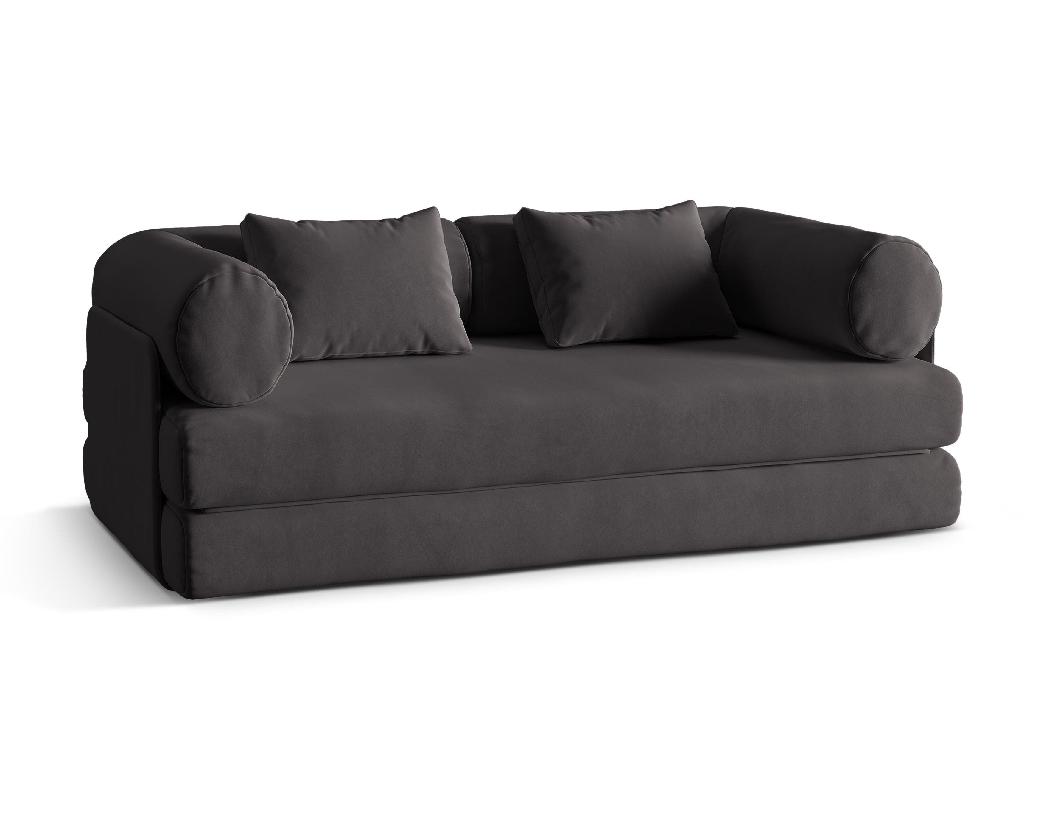 Sofa DREAMY 3-Sitzer mit Schlaffunktion in Dunkelgrau
