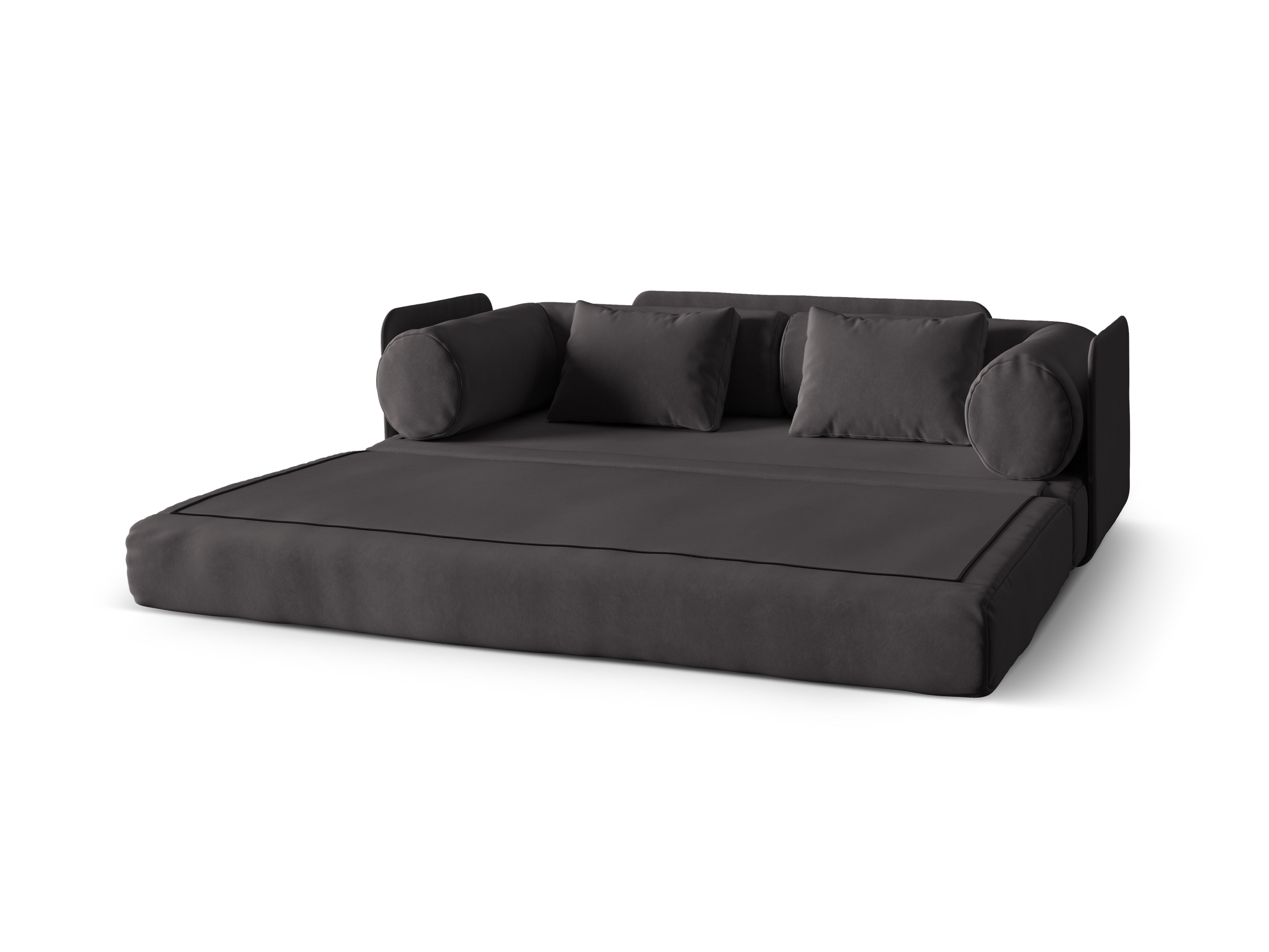 Sofa DREAMY 3-Sitzer mit Schlaffunktion in Dunkelgrau