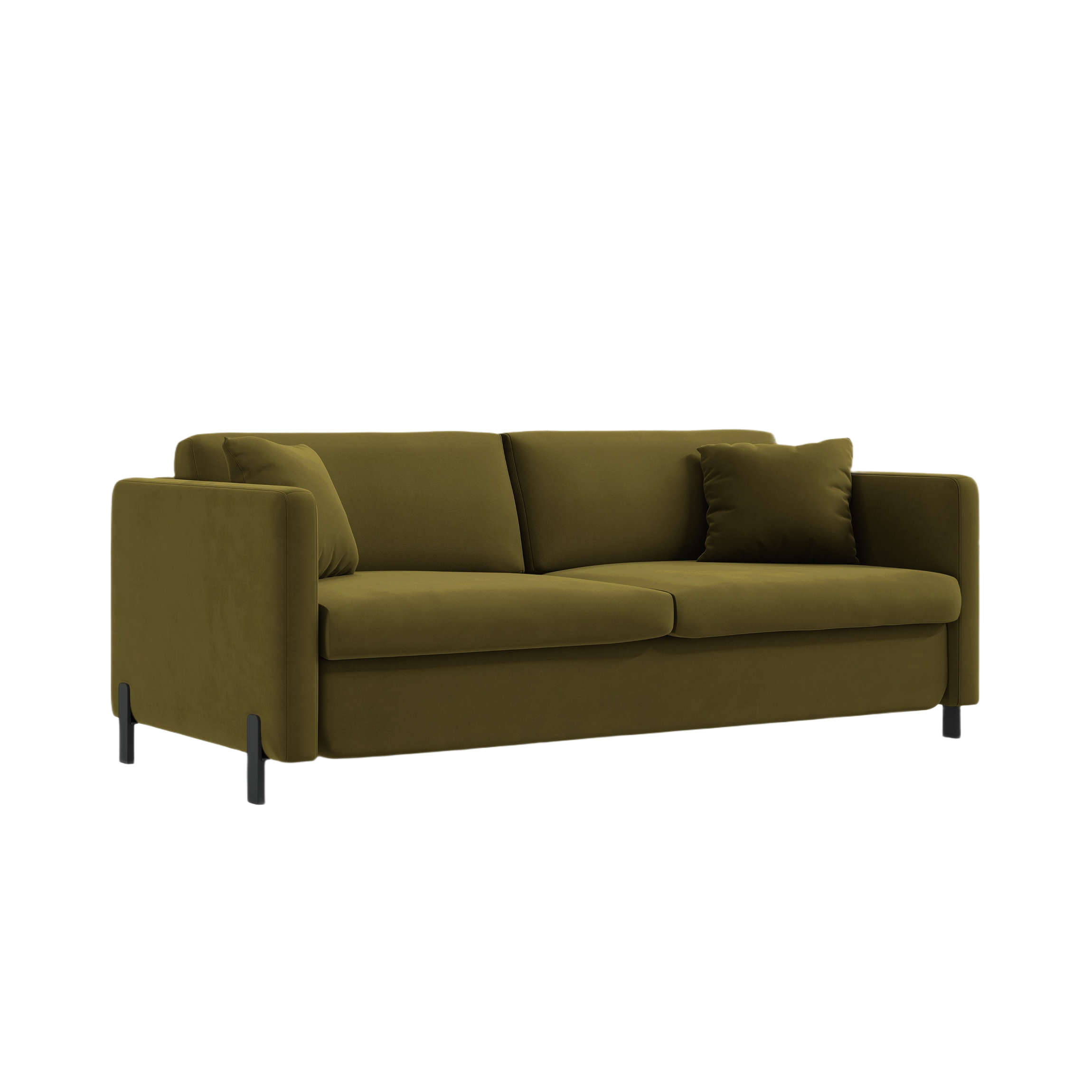Velvet 3-Seater Sofa with Sleeping Function GLORIA Green