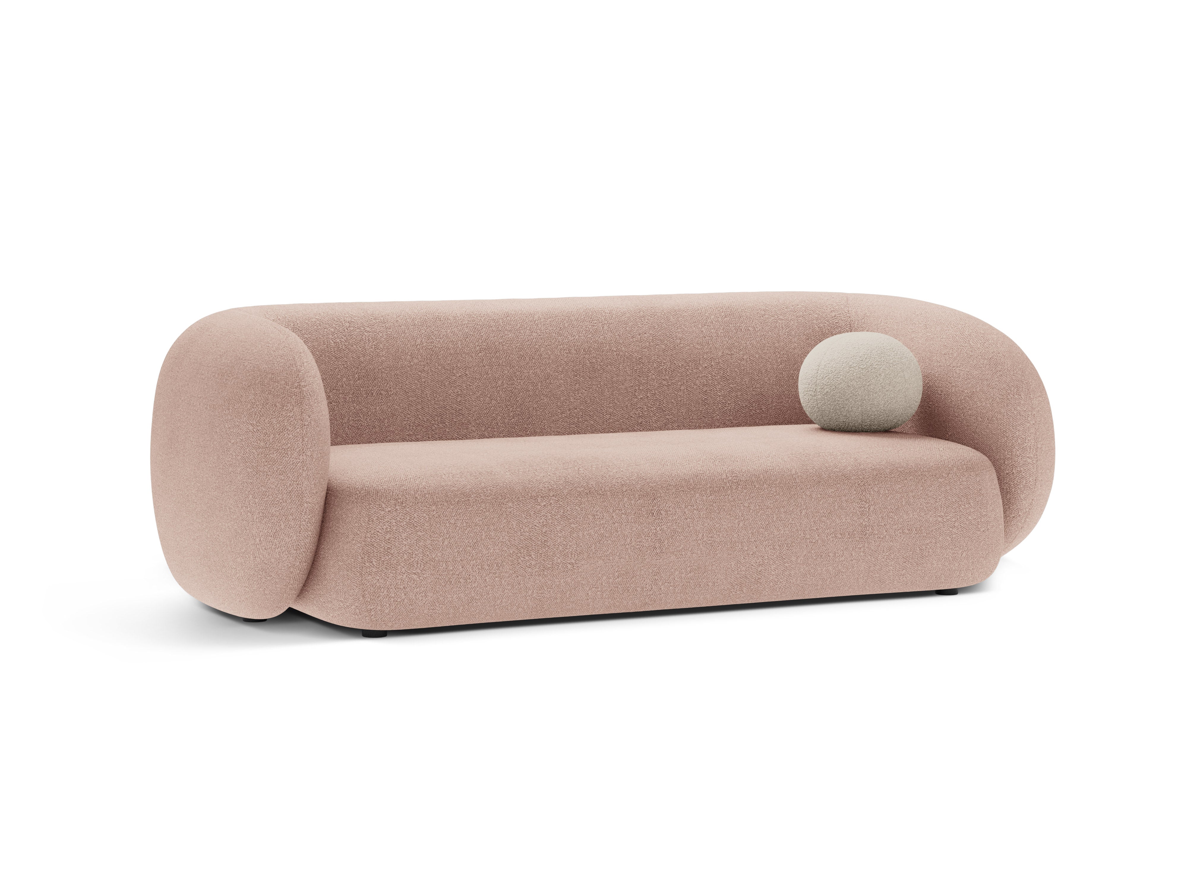 Sofa 3-zits KATE roze boucle