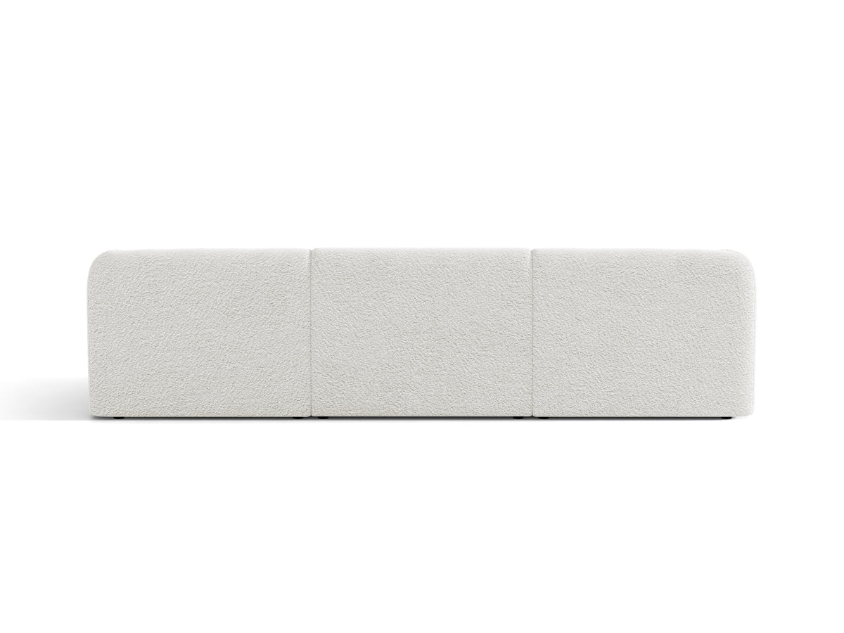 Sofa 3-osobowa MILEY biały boucle – tkanina bouclé