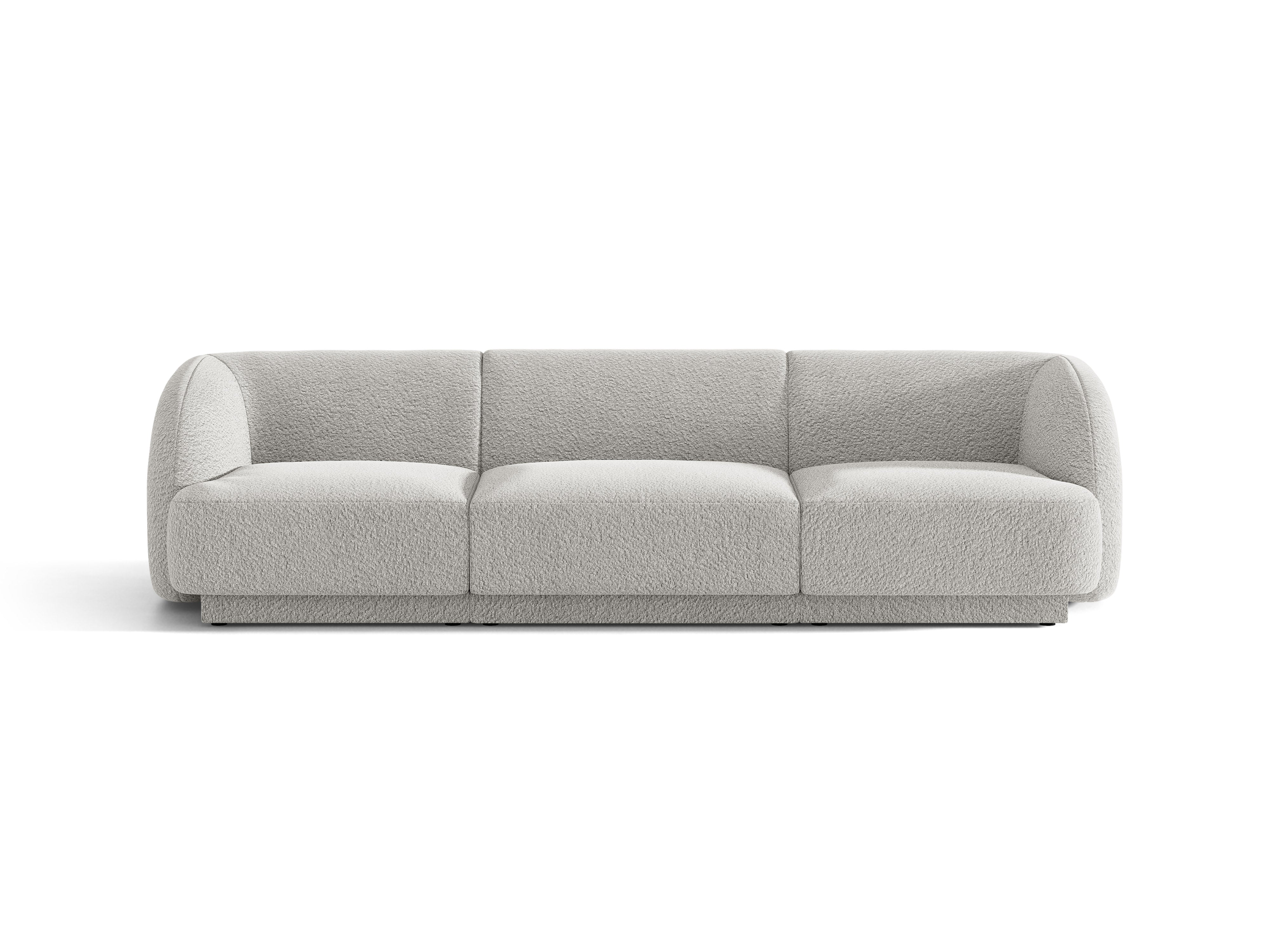 Sofa 3-zits MILEY lichtgrijze boucle