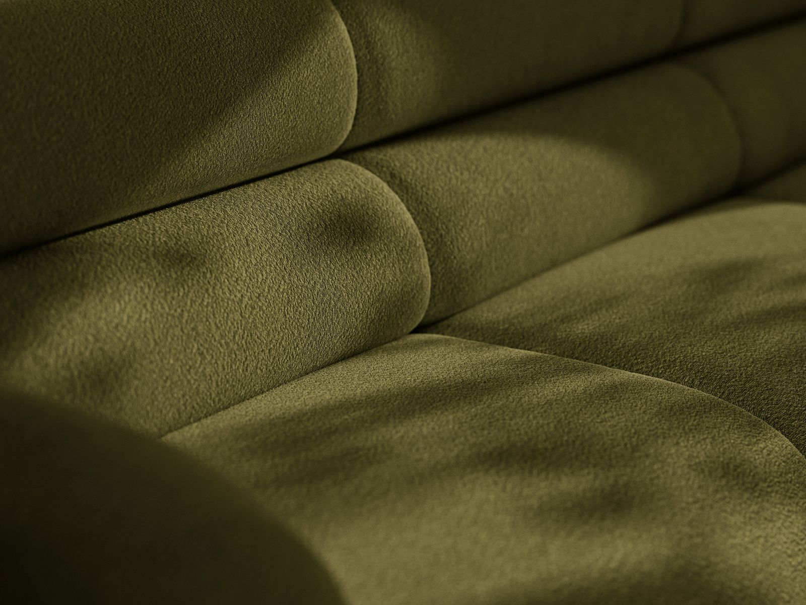 Sofa 3-zits NEO olijfgroene boucle